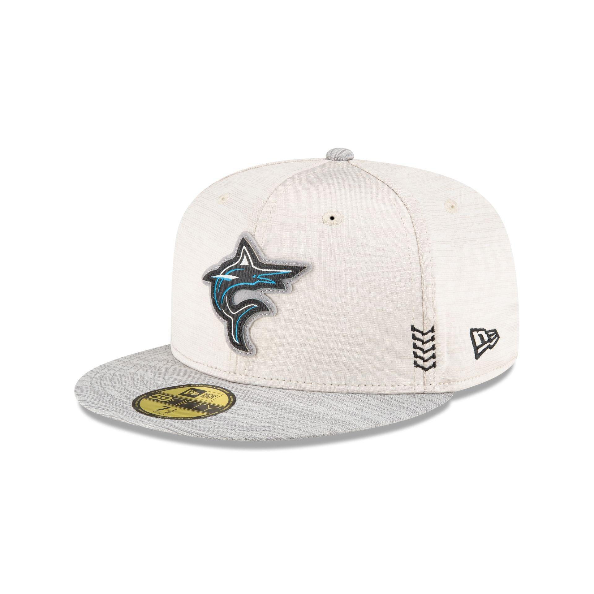 Miami Marlins 2024 Clubhouse Stone 59FIFTY Fitted Hat Male Product Image