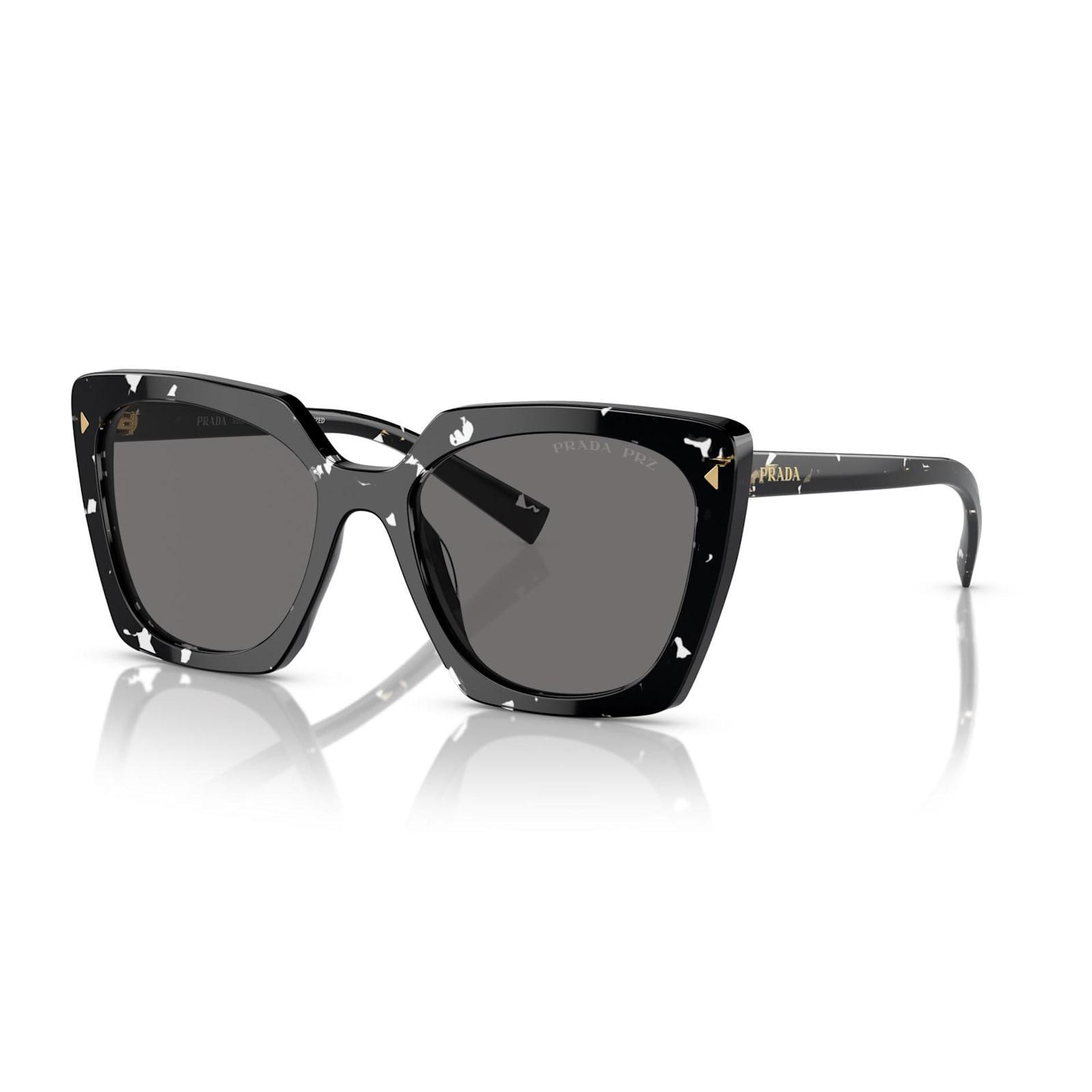 PRADA Acetate Pr 23zs Sunglasses In Nero E Bianco/grigio Product Image