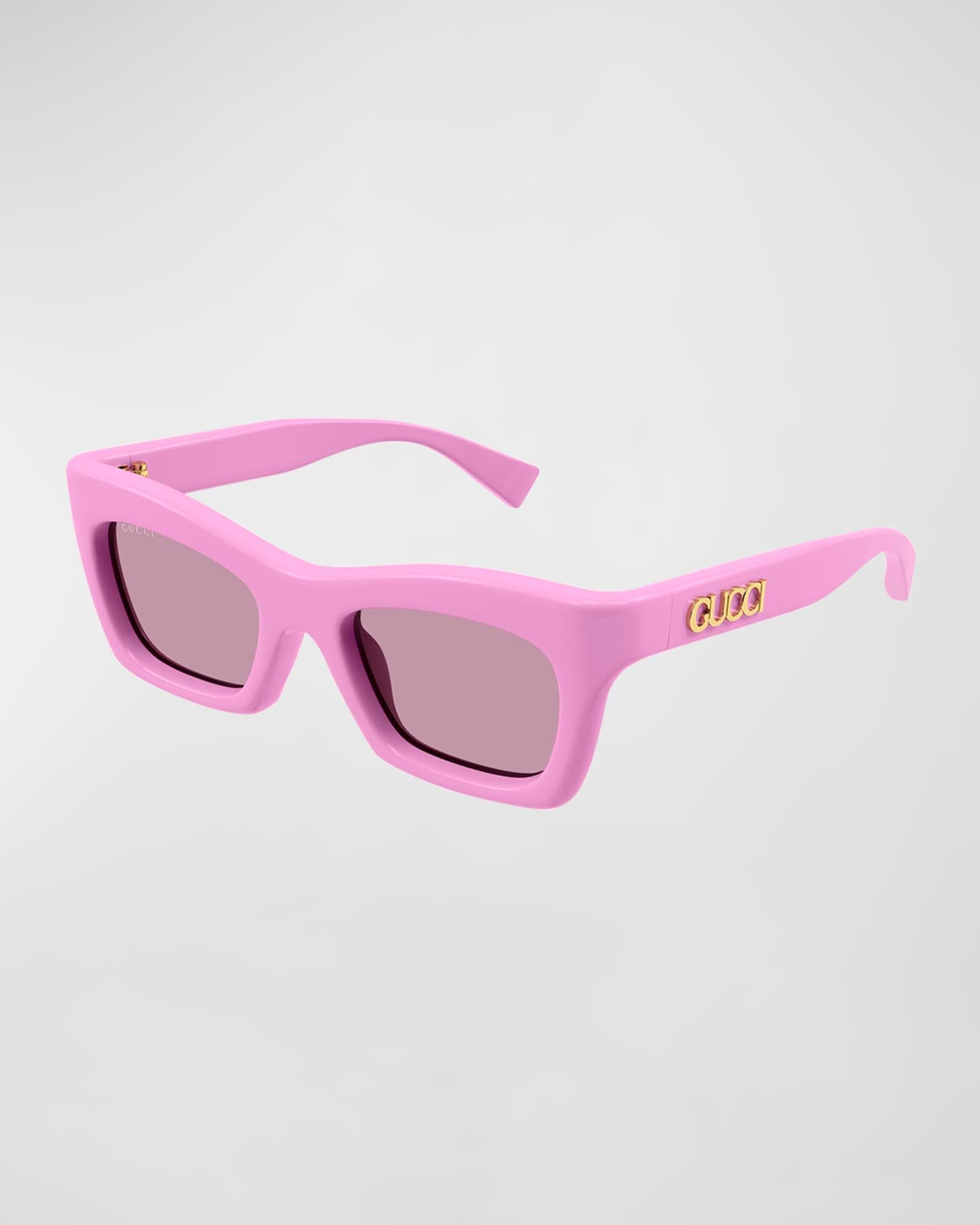 Logo Acetate Rectangle Sunglasses  Product Image