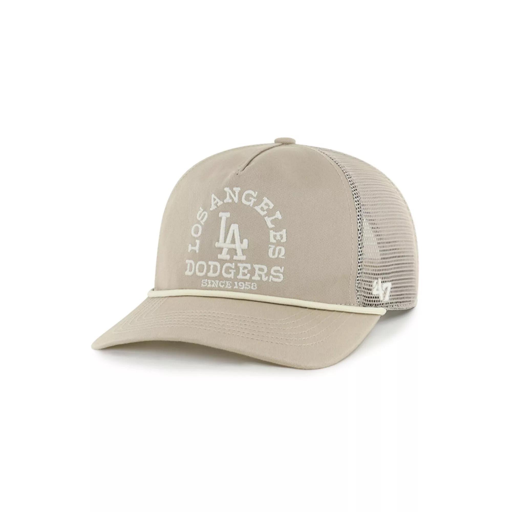 Men's '47  Khaki Los Angeles Dodgers Ranchero Adjustable Hitch Hat, Beig K Product Image