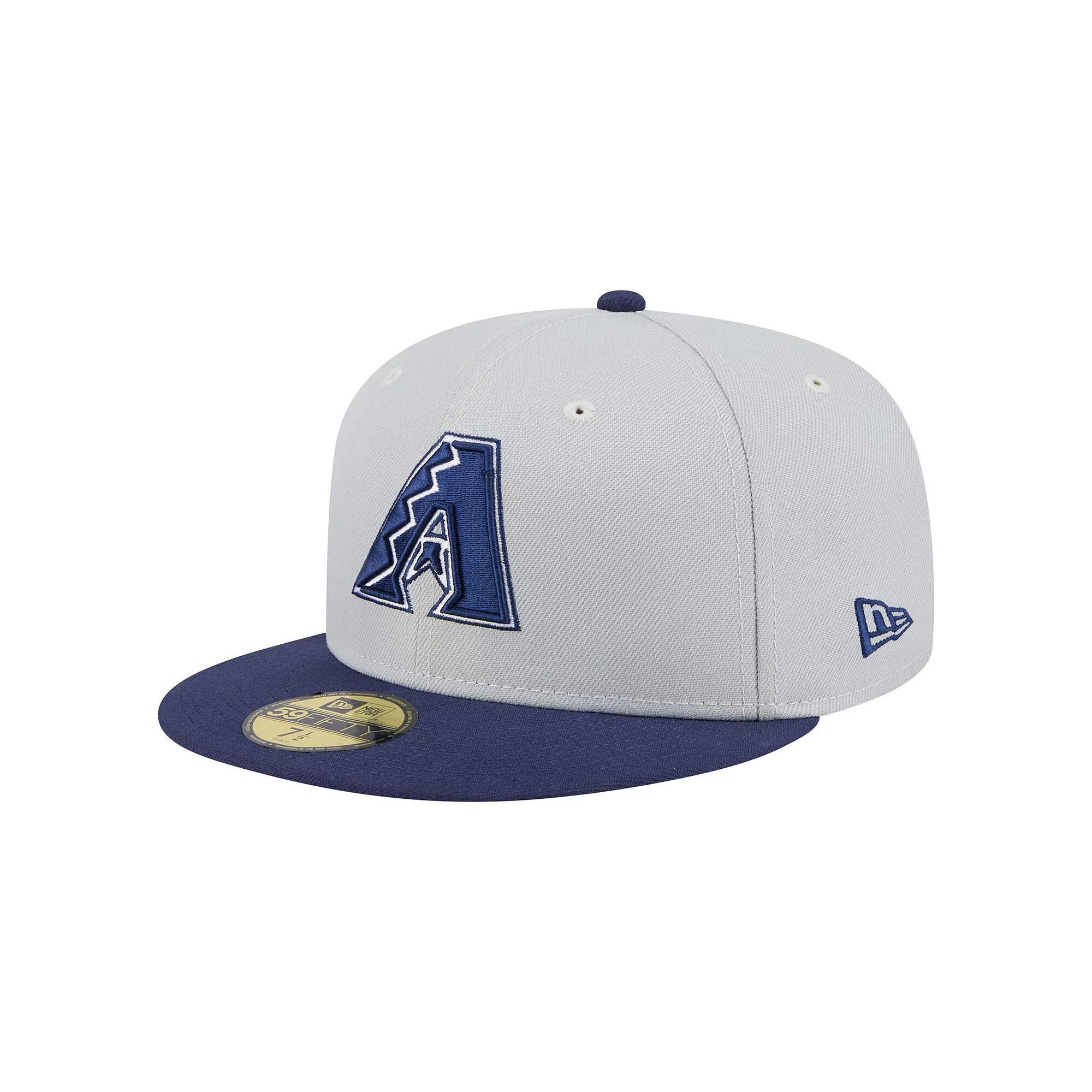 Men's New Era  Gray/Navy Arizona Diamondbacks Colorpack Two-Tone 59FIFTY Fitted Hat, Size: 6 7/8, Grey Product Image