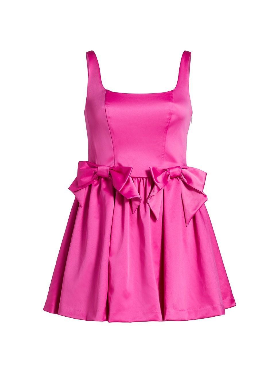 Womens Bayer Bow-Detailed A-Line Minidress Product Image