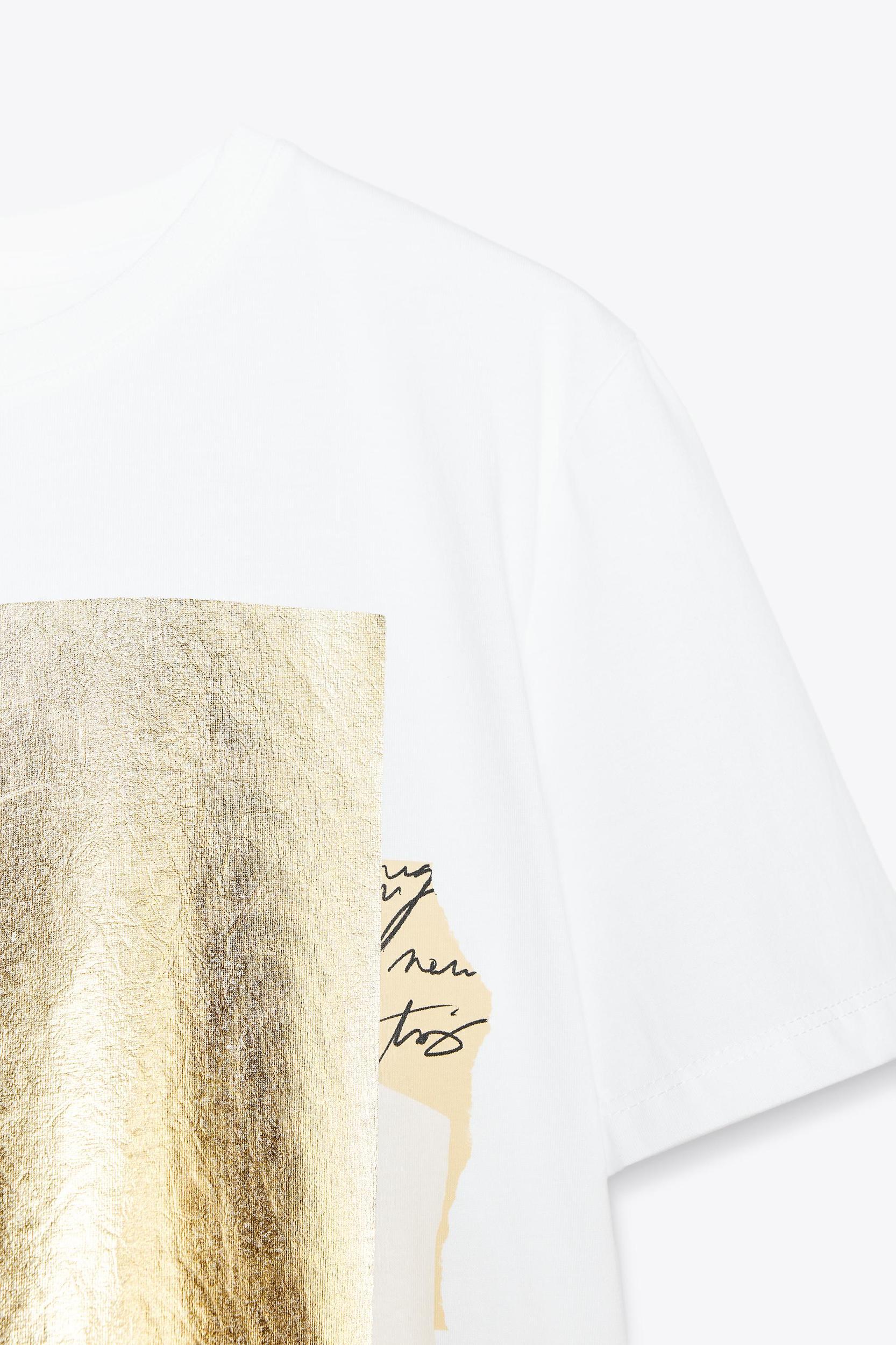 METALLIC PRINT T-SHIRT Product Image