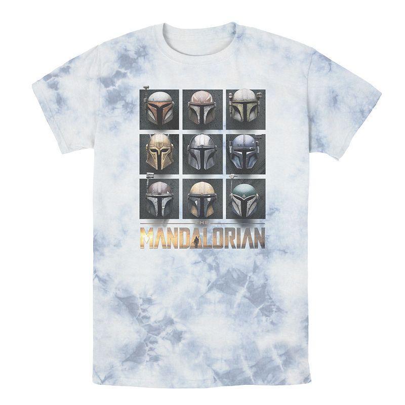 Men's Star Wars The Mandalorian Helmet Box Up Tee, Boy's, Size: Small, Black Grey Product Image