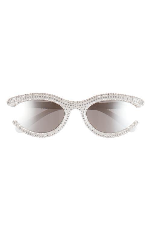 Womens Crystal 54MM Oval Sunglasses Product Image