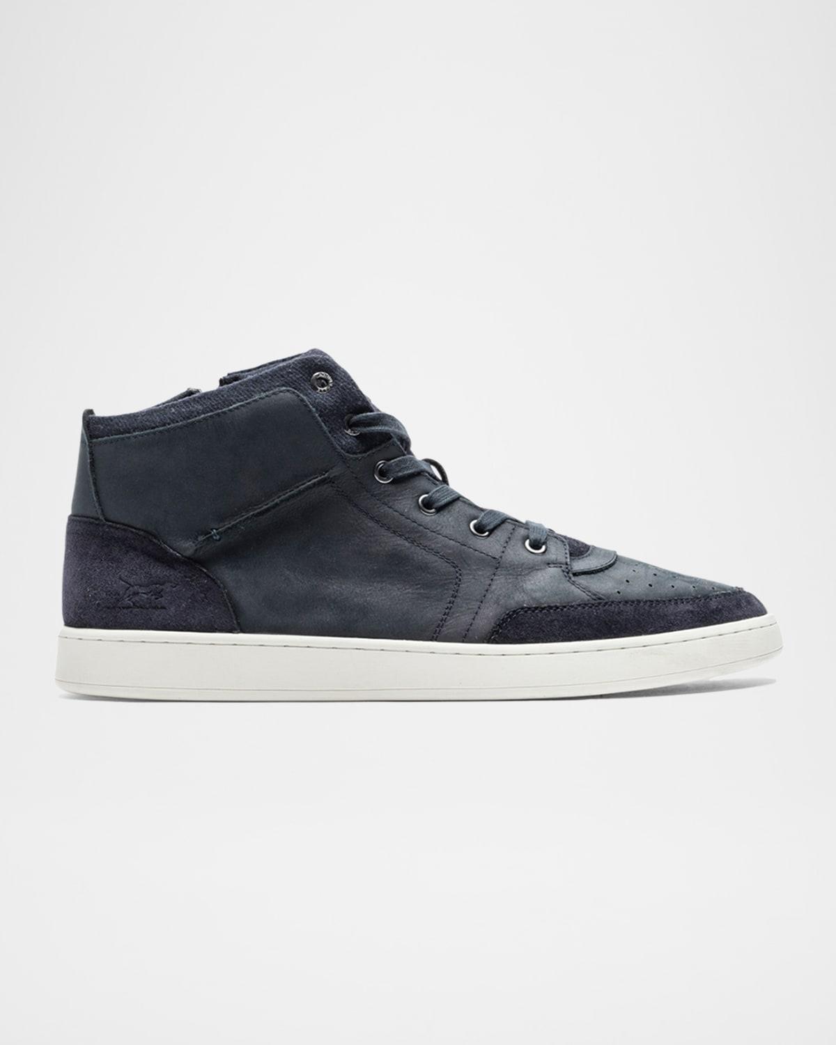 Mens Sussex High Street Leather High-Top Sneakers Product Image