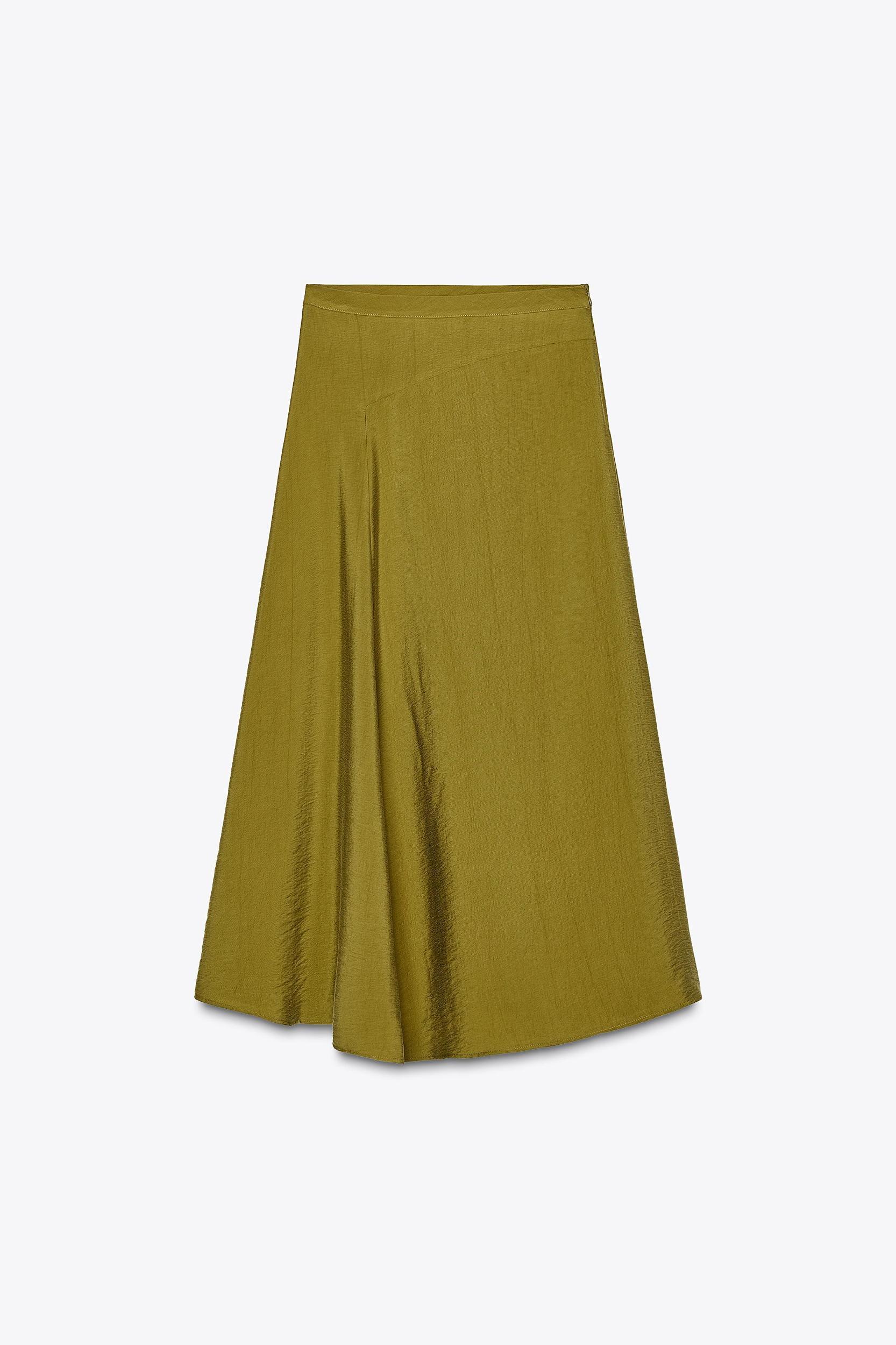 ASYMMETRIC MIDI SKIRT Product Image
