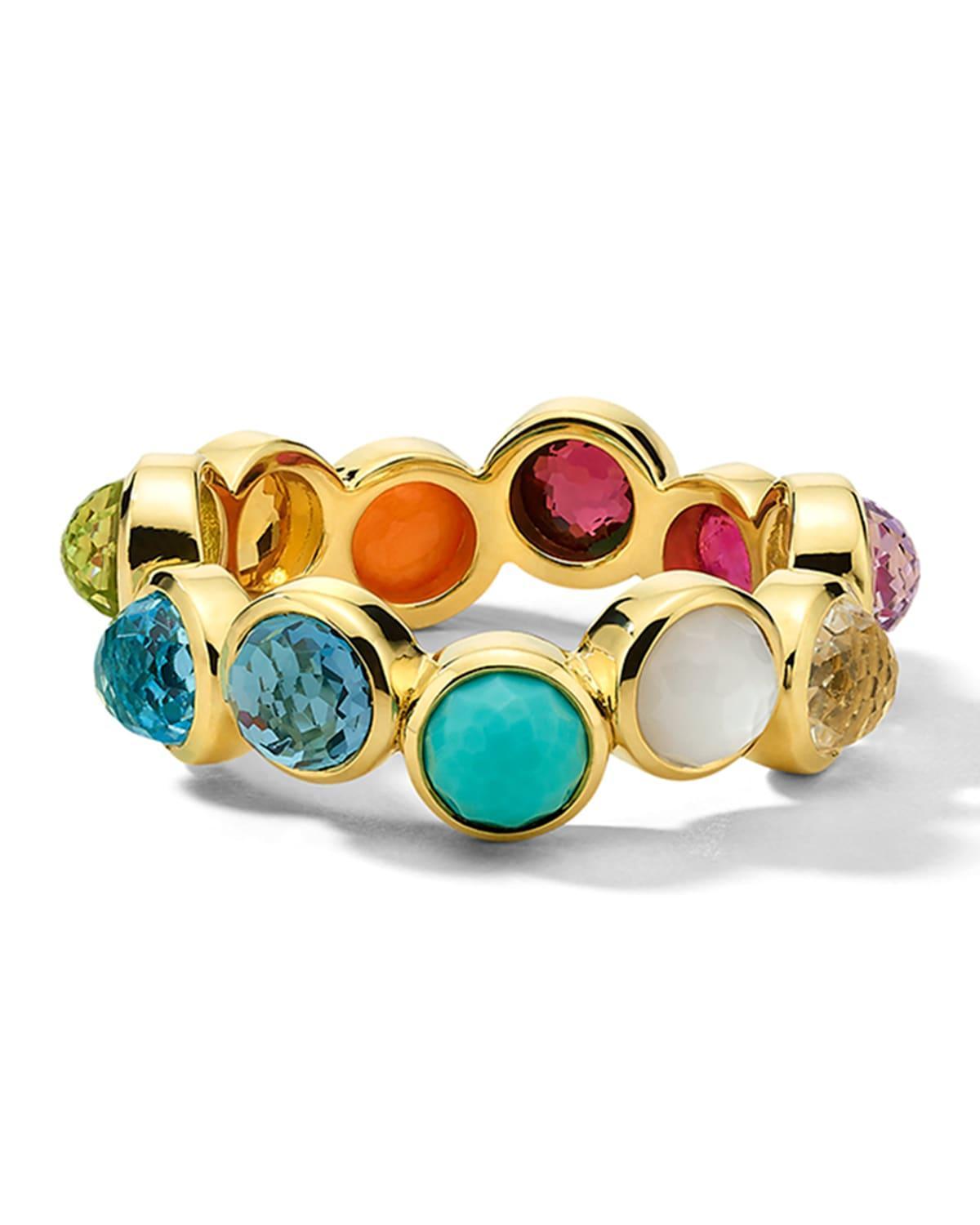 Womens Lollipop 18K Green Gold & Multi-Gemstone Ring Product Image