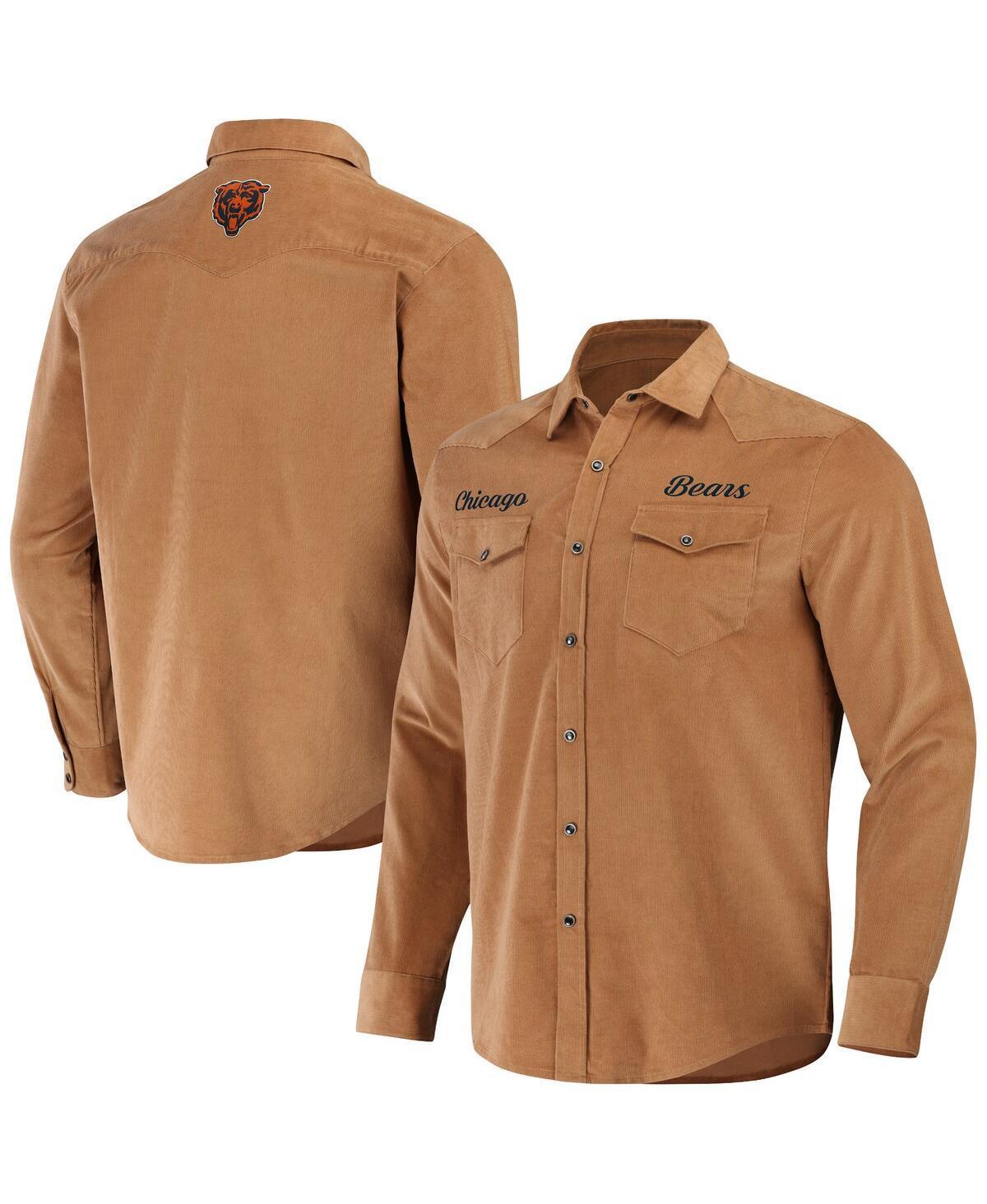 Mens NFL x Darius Rucker Collection by Fanatics Tan Chicago Bears Western Full-Snap Shirt Product Image