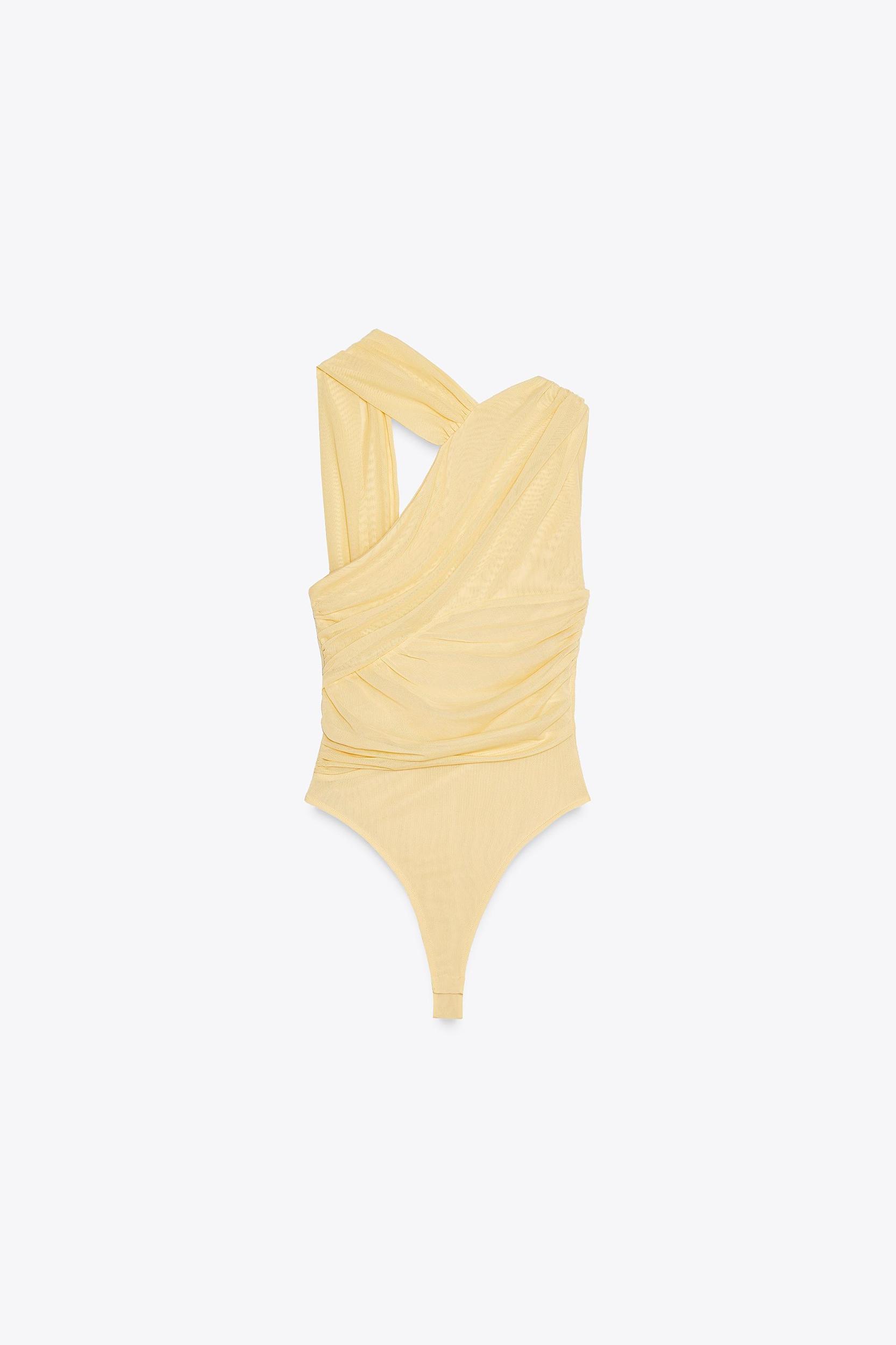 DRAPED TULLE BODYSUIT Product Image