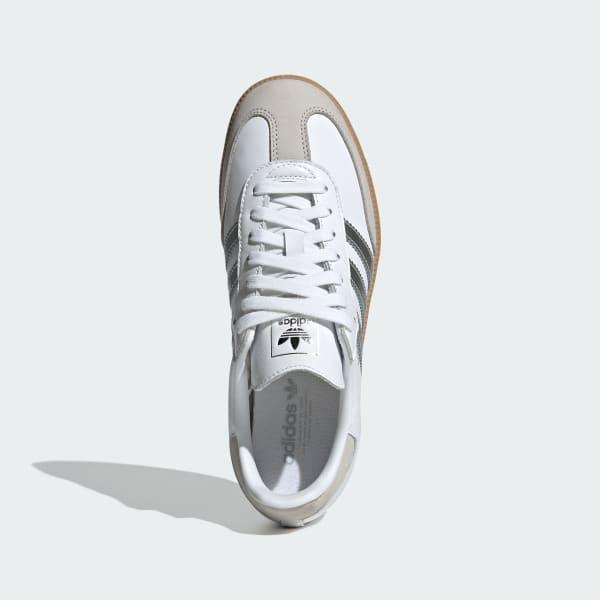 Womens adidas Samba OG Athletic Shoe - Cloud White / Collegiate Green / Grey Two Product Image