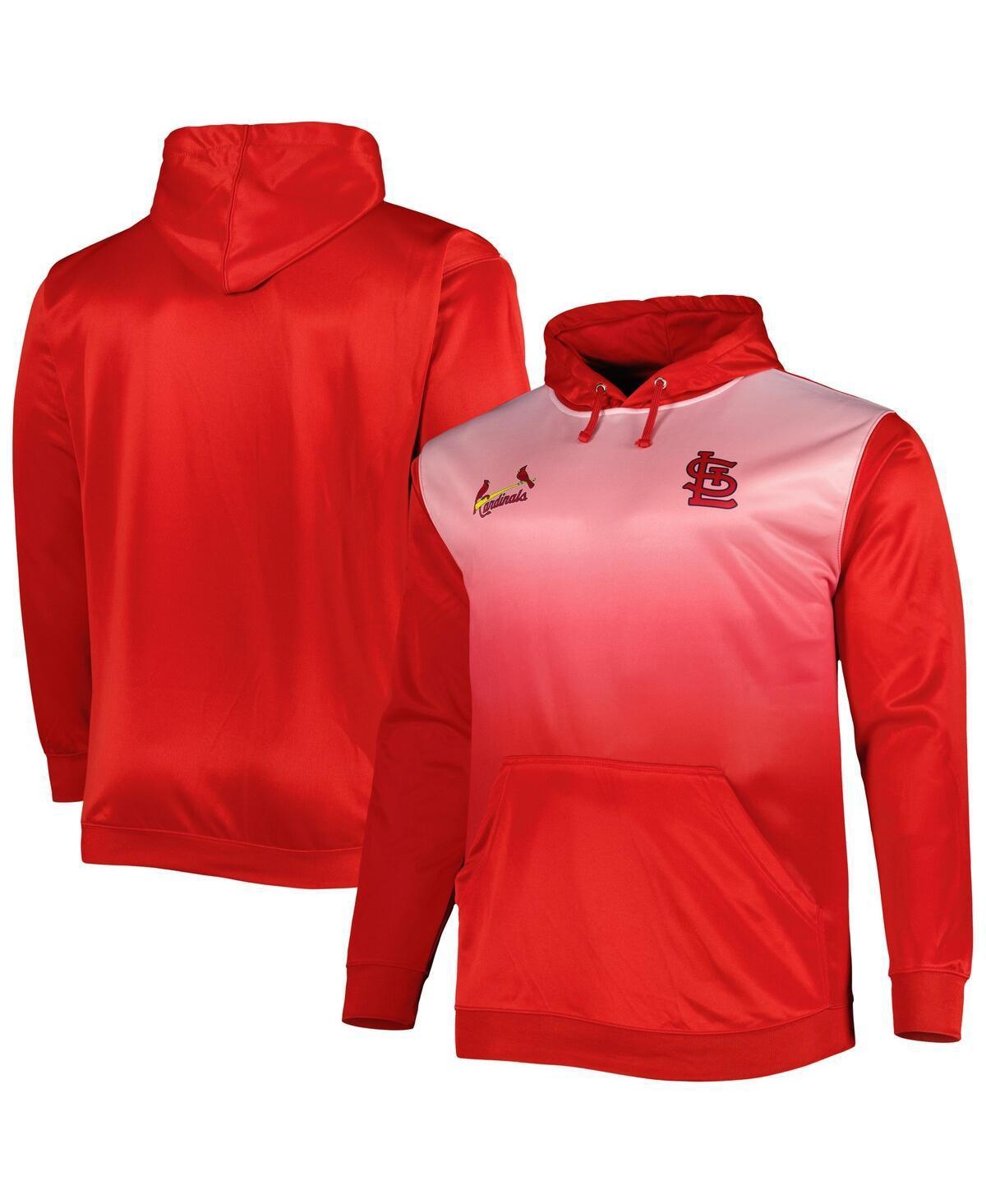 Mens St. Louis Cardinals Fade Sublimated Fleece Pullover Hoodie Product Image