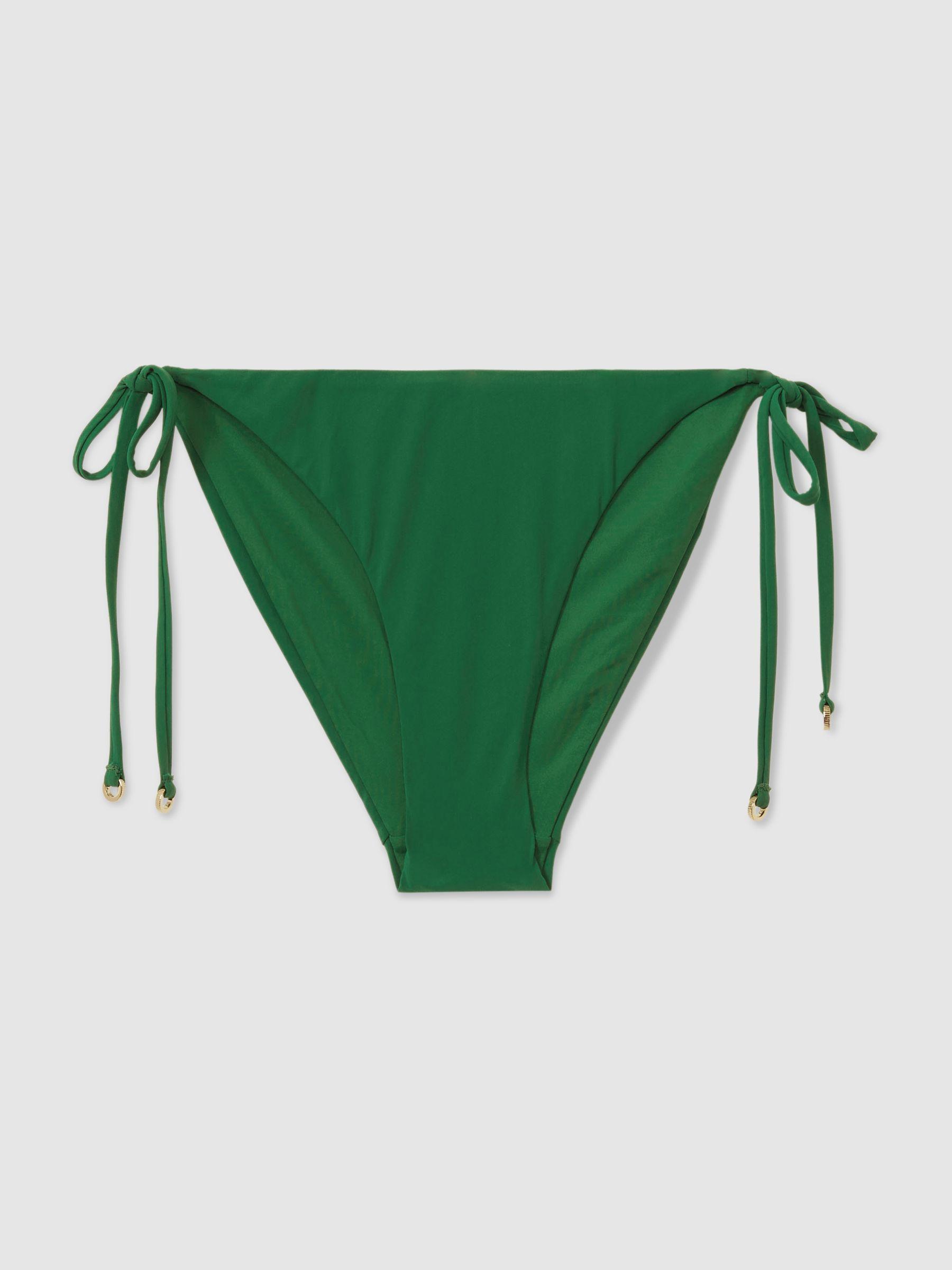 Side Tie Bikini Bottoms in Hunting Green Product Image