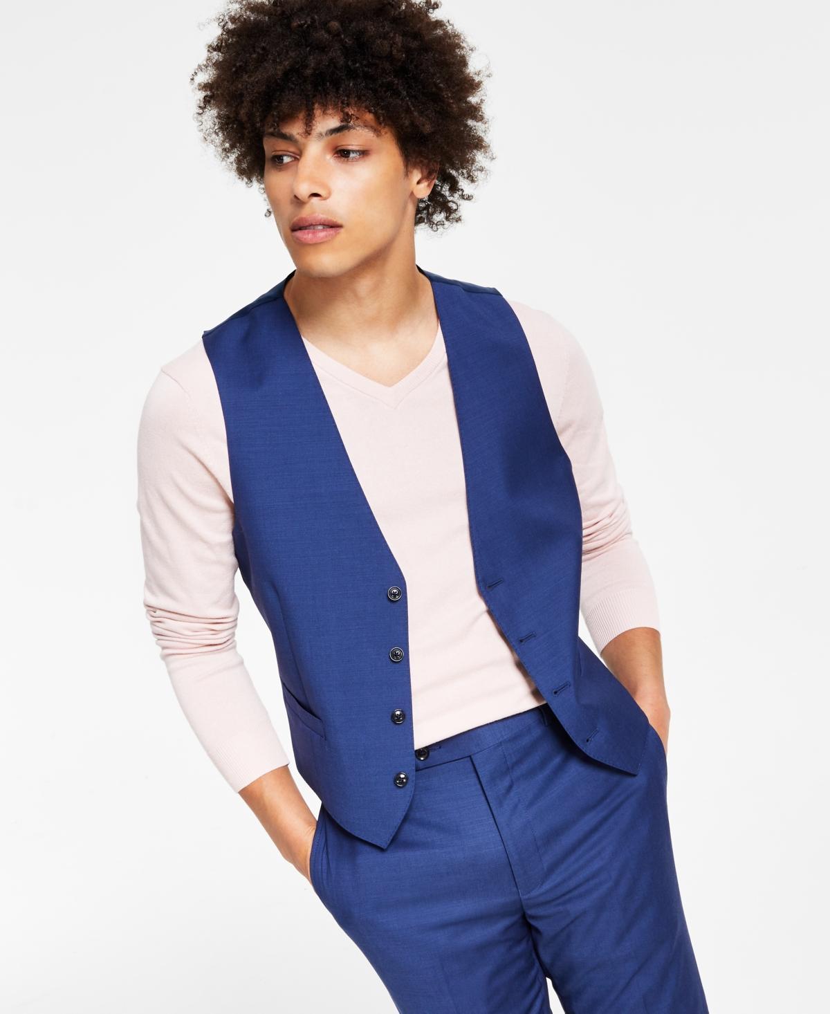 Calvin Klein Mens Slim-Fit Wool Infinite Stretch Suit Vest Product Image