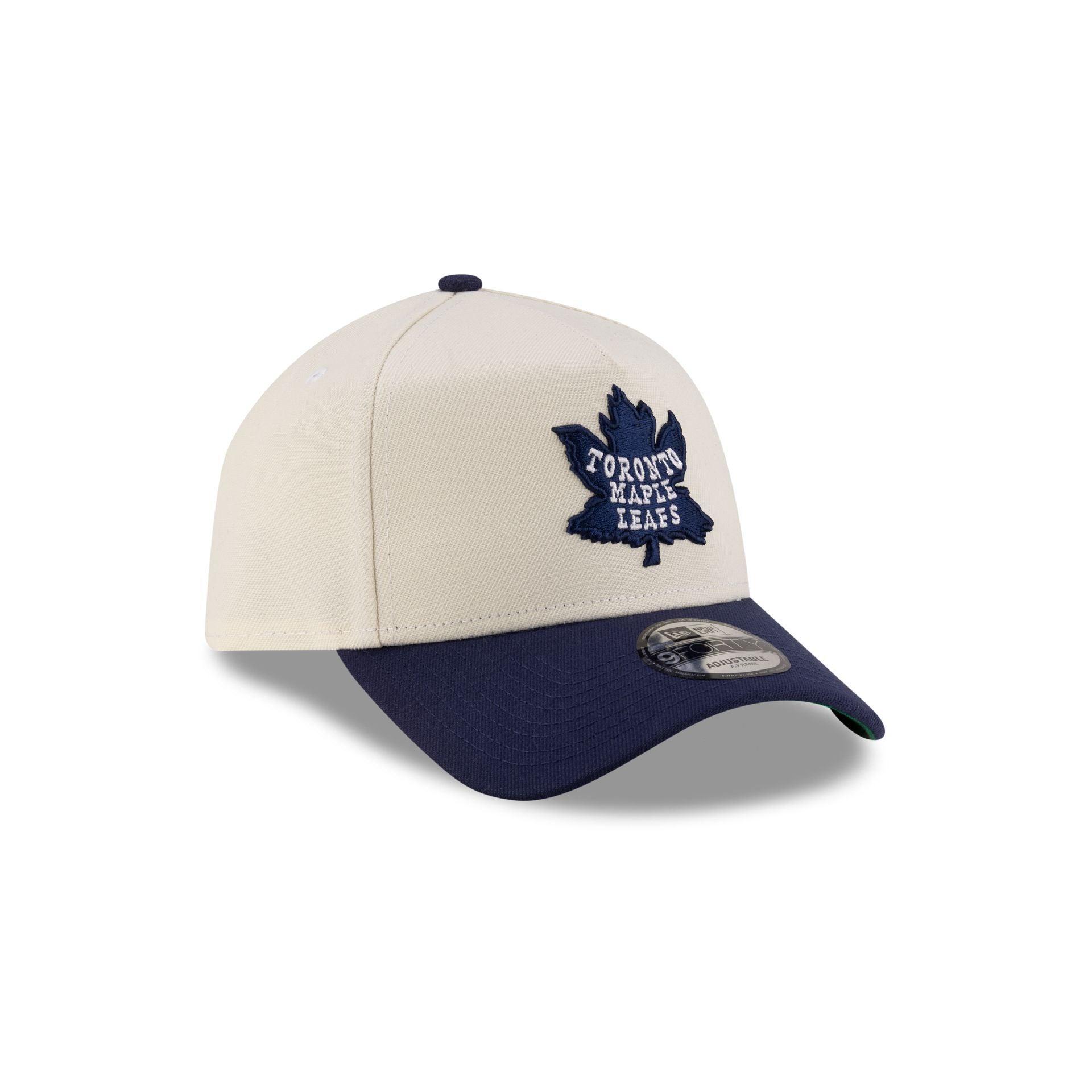 Toronto Maple Leafs Chrome White 9FORTY A-Frame Snapback Hat Male Product Image