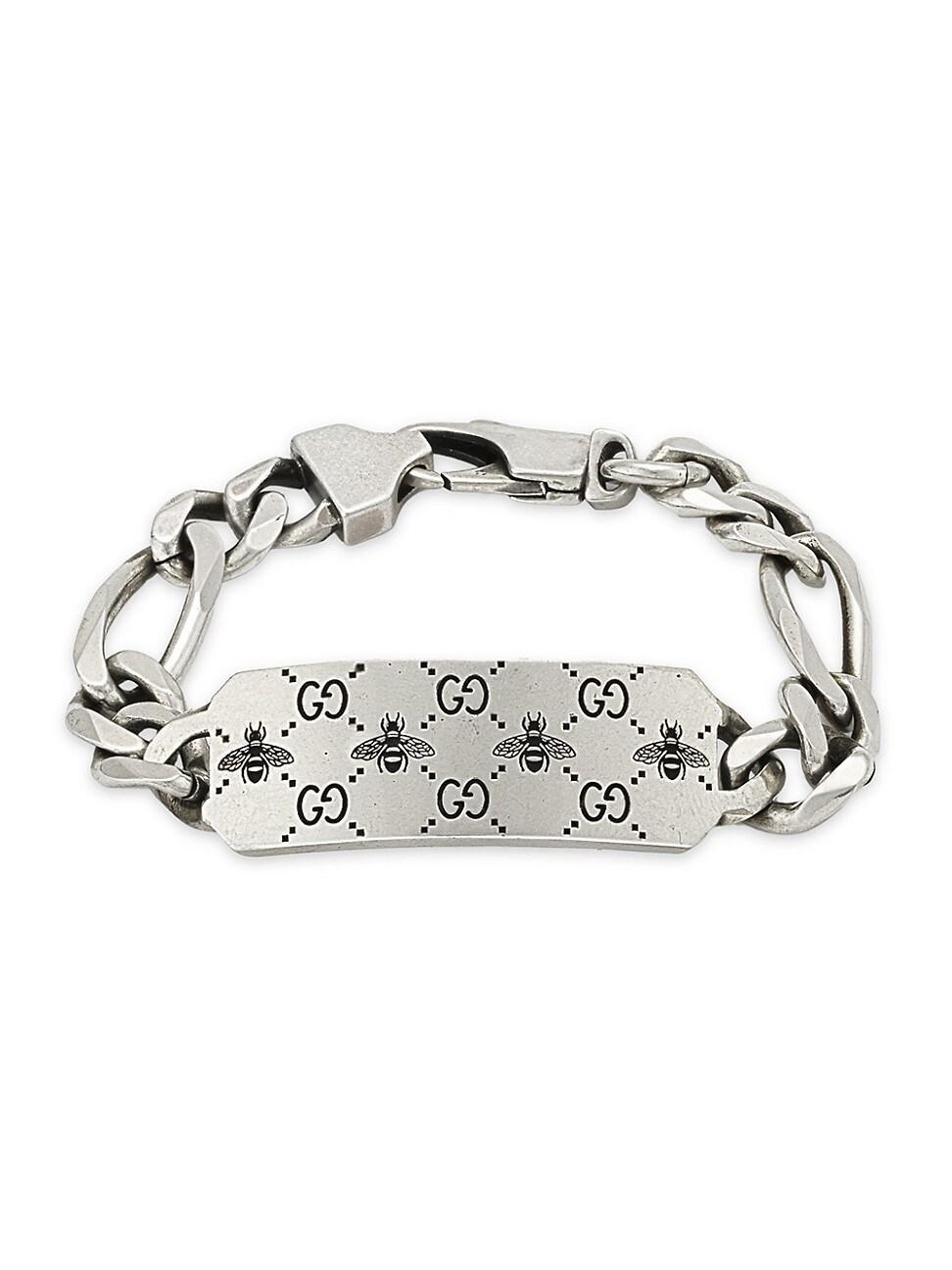 Mens GG and Bee Chain ID Bracelet Product Image