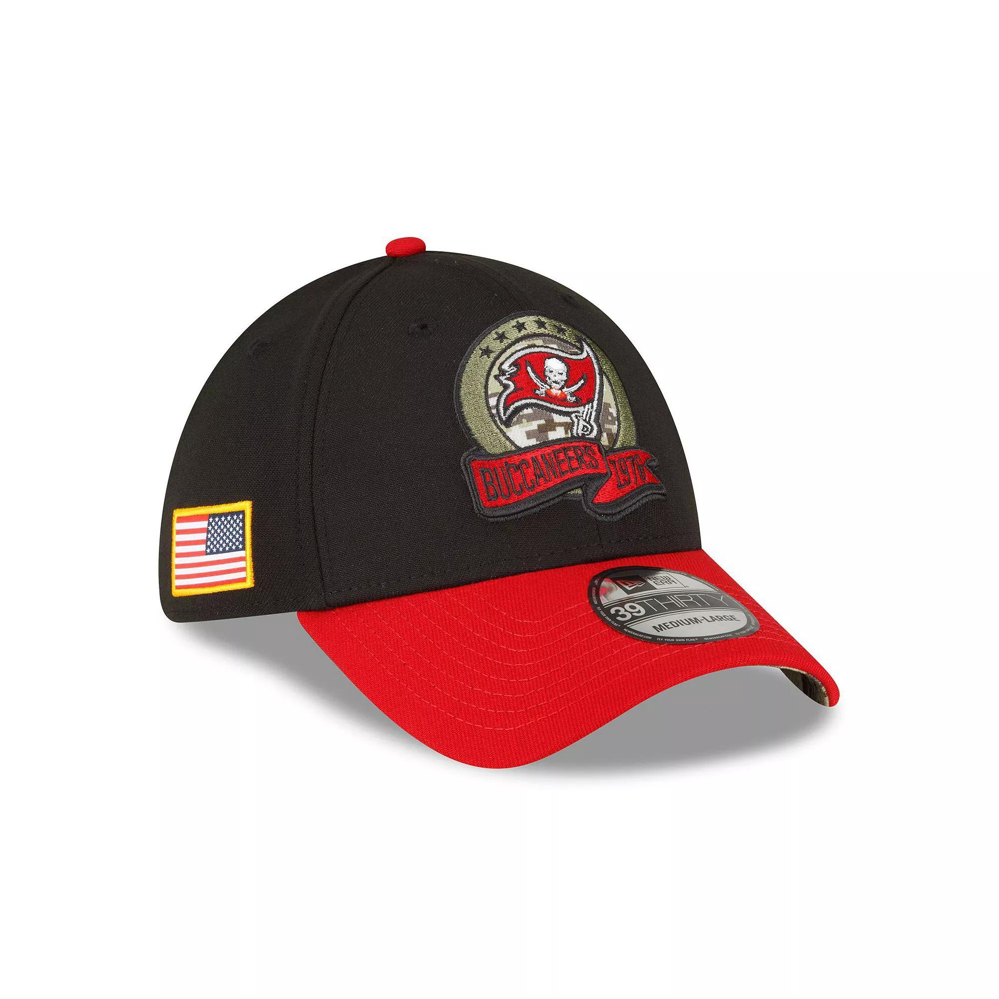 Men's New Era Black Tampa Bay Buccaneers 2022 Salute To Service 39THIRTY Flex Hat, Size: Large/XL Product Image