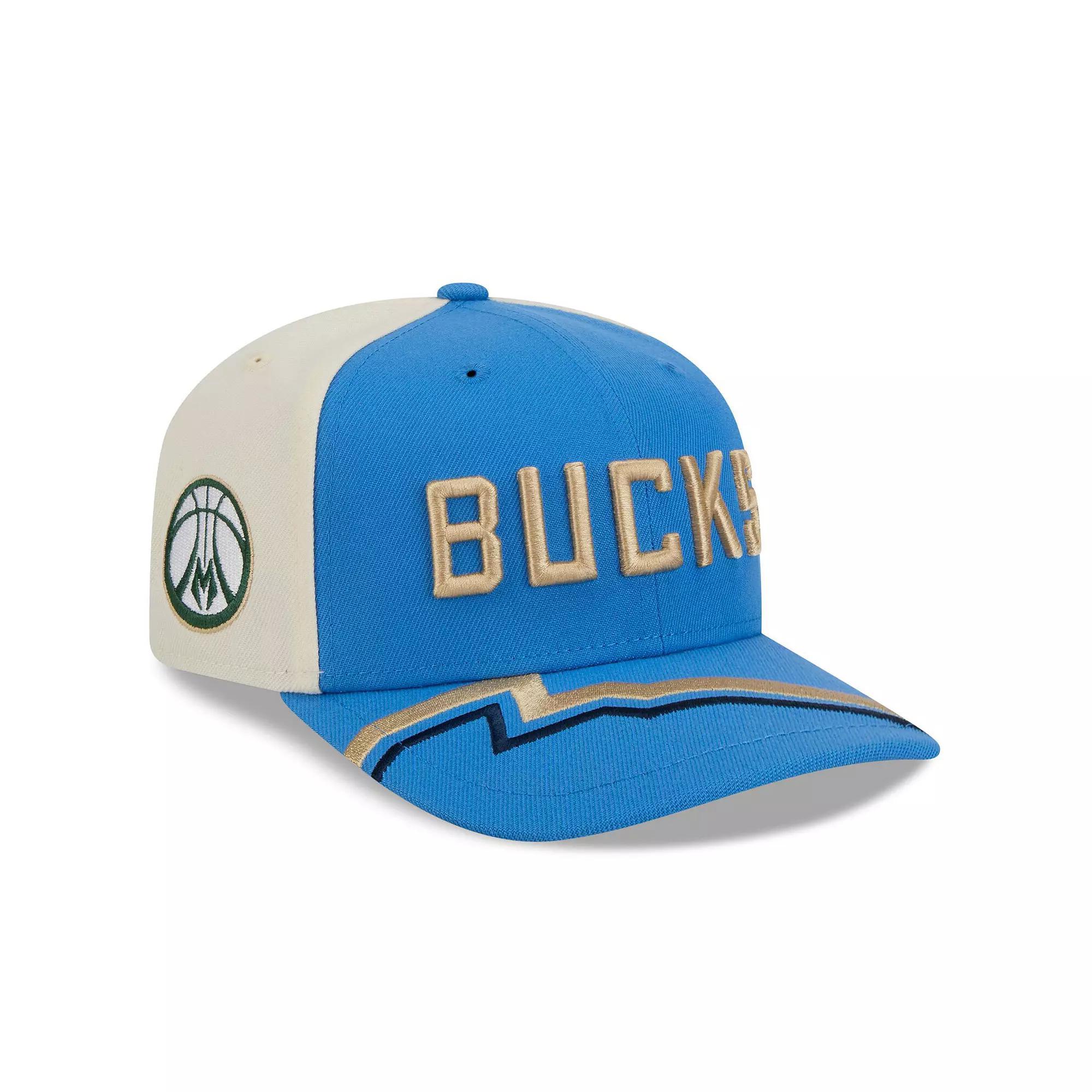 Men's New Era  Blue Milwaukee Bucks 2024/25 City Edition 9SEVENTY Stretch-Snap Hat Product Image
