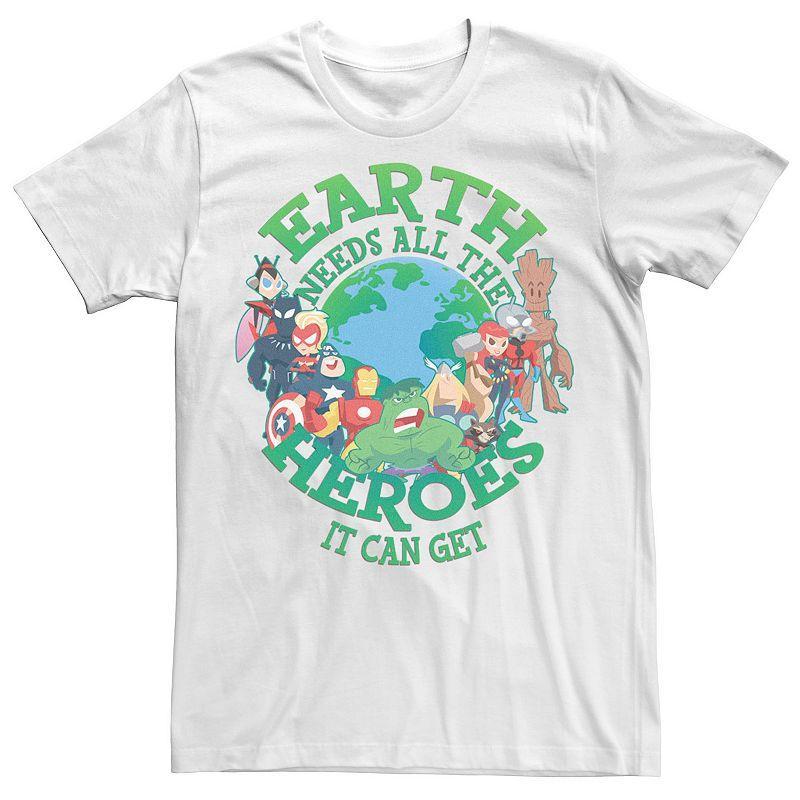 Mens Marvel Earth Day Earth Needs All The Heroes It Can Get Tee Product Image