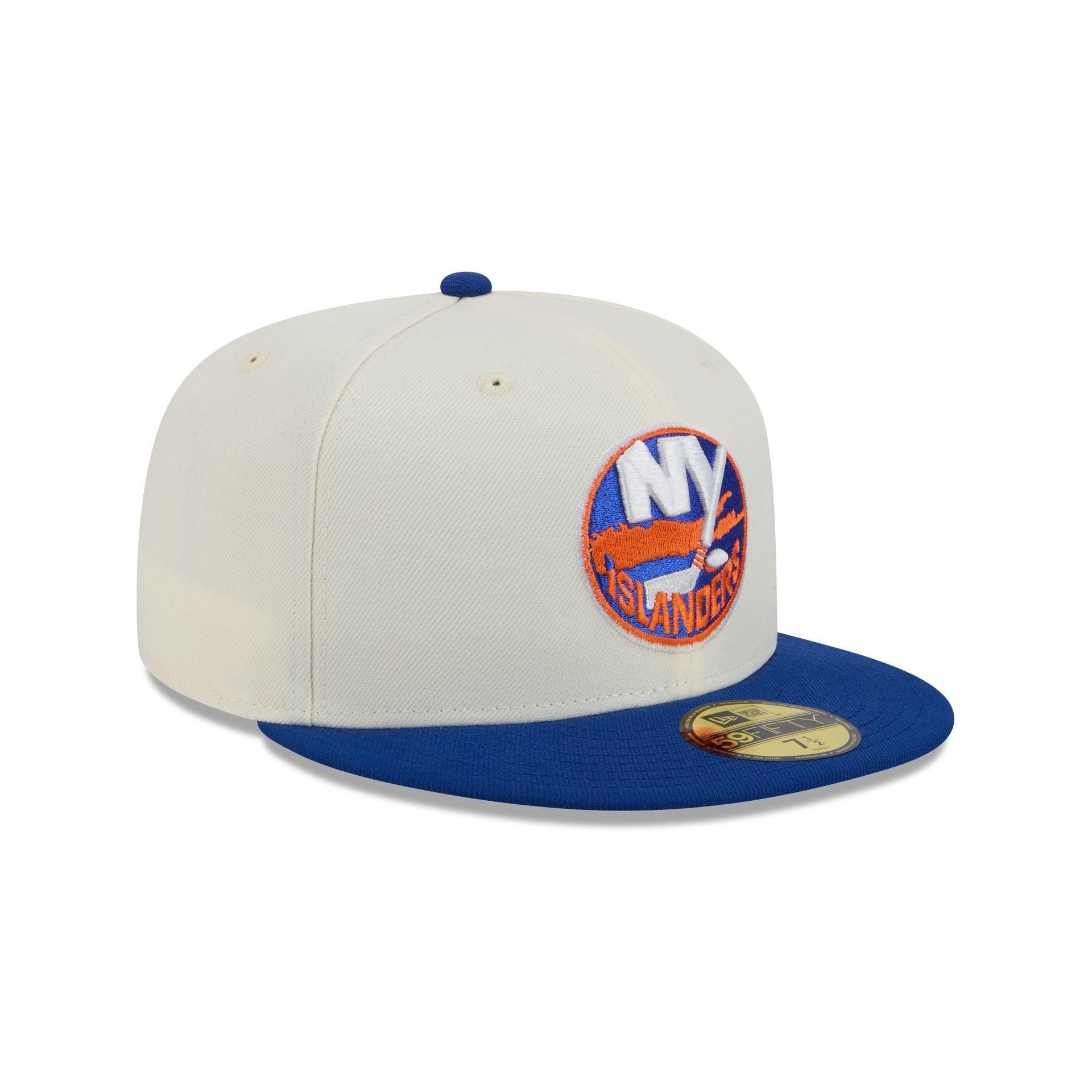 New York Islanders Chrome White 59FIFTY Fitted Hat Male Product Image