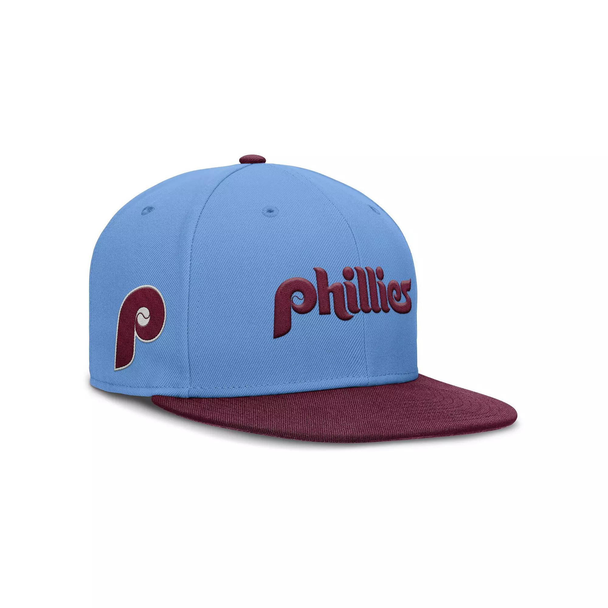 Men's Nike Light Blue Philadelphia Phillies True Performance Fitted Hat, Size: 7 1/4 Product Image