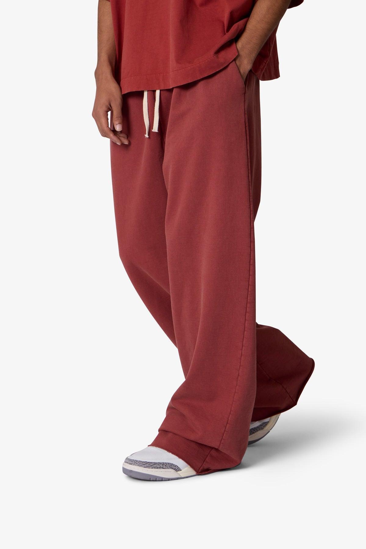 Ultra Baggy Heavy Fleece Sweatpants - Rust Product Image