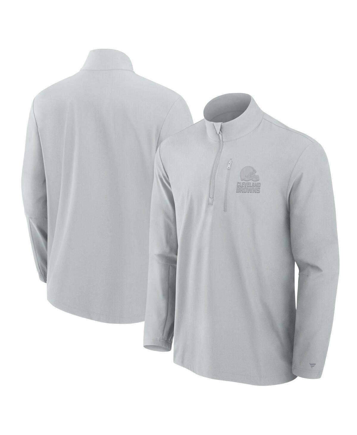 Mens Fanatics Signature Gray Buffalo Bills Front Office Woven Quarter-Zip Jacket Product Image