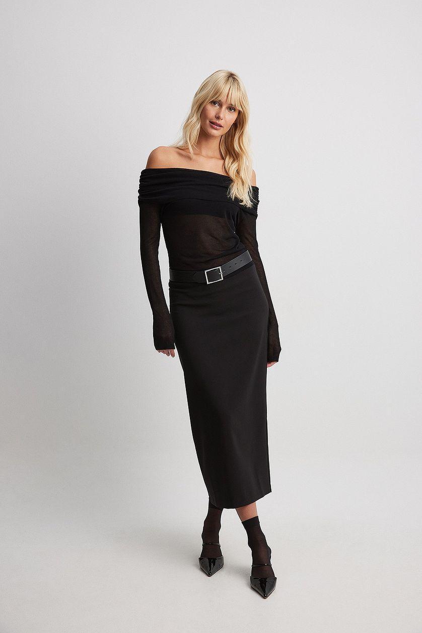 Fine Knitted Draped Top Product Image