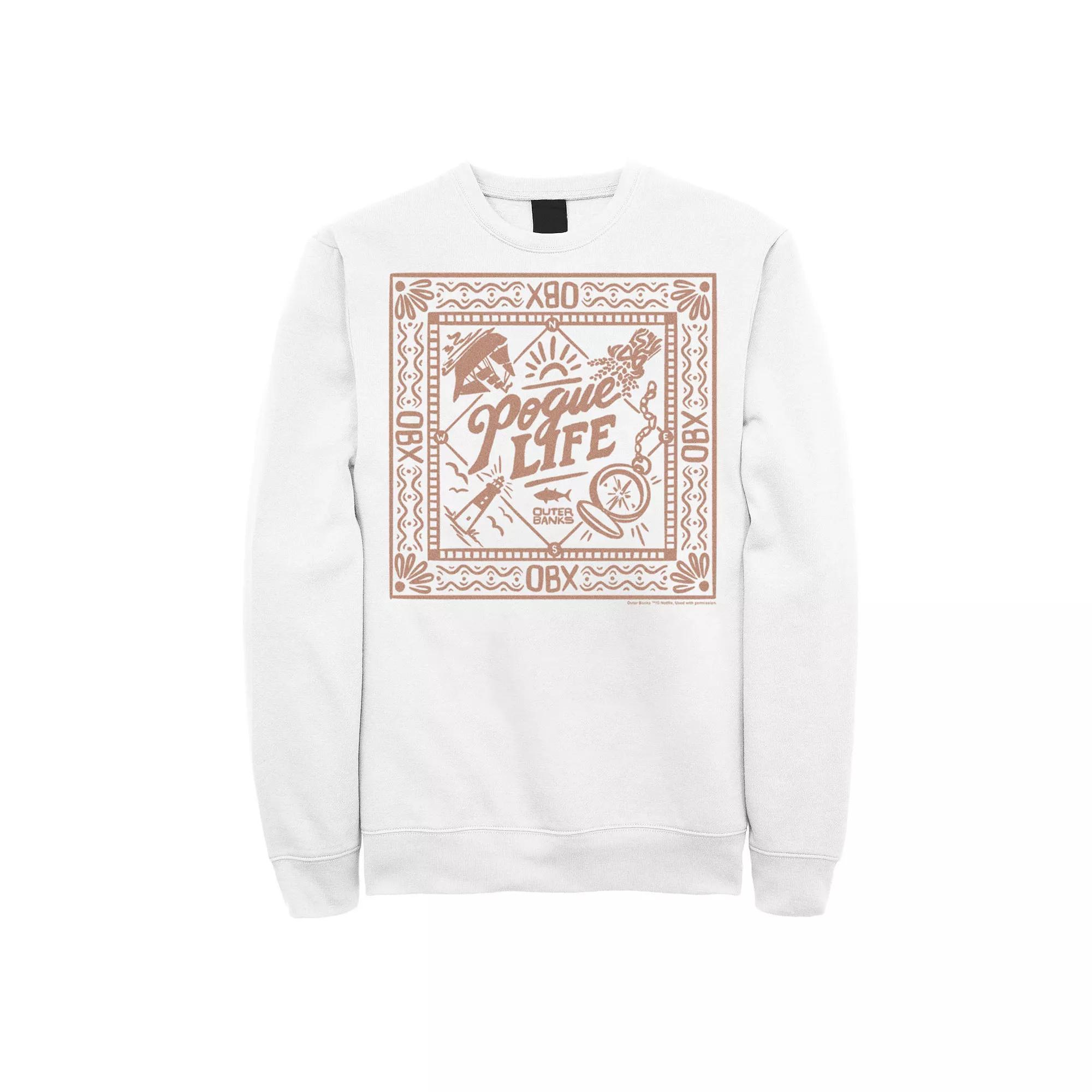 Men's Outer Banks Pogue Life Bordered Logo Sweatshirt, Boy's,  Product Image