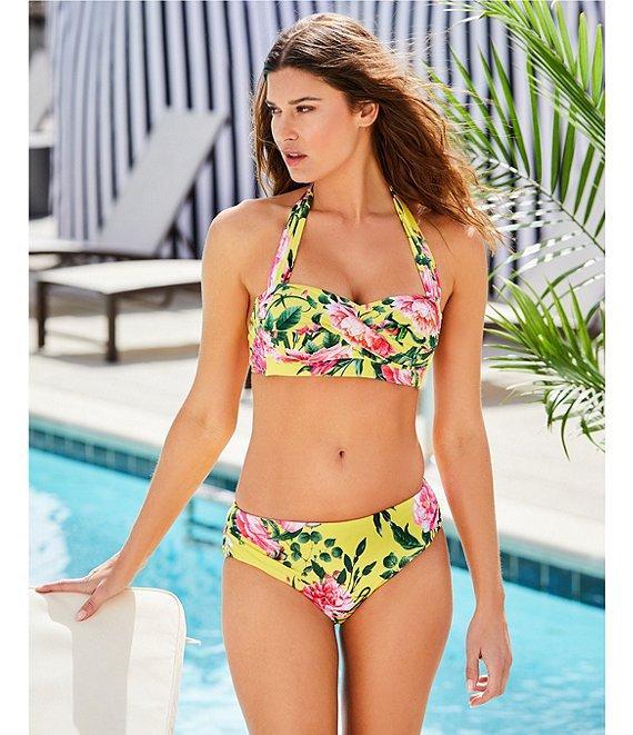 Gibson & Latimer Milan Garden Twisted Halter Swim Top Product Image