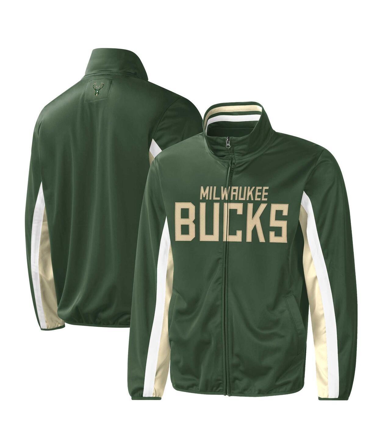 Mens G-III Sports by Carl Banks Hunter Green Milwaukee Bucks Contender Wordmark Full-Zip Track Jacket Product Image