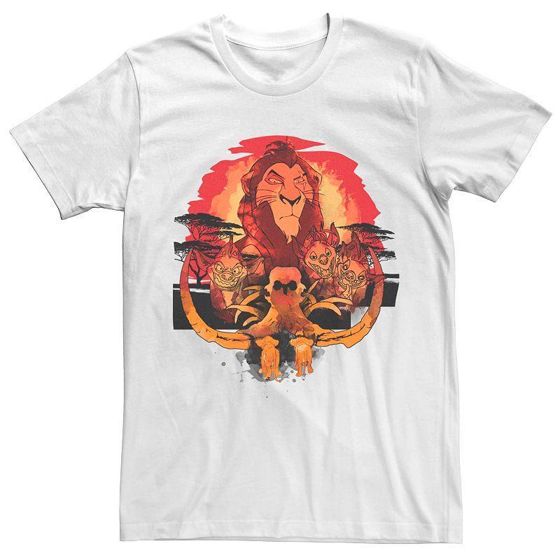 Disney's The Lion King Men's Scar Watercolor Bad Lands Portrait Tee, Size: Small, White Product Image