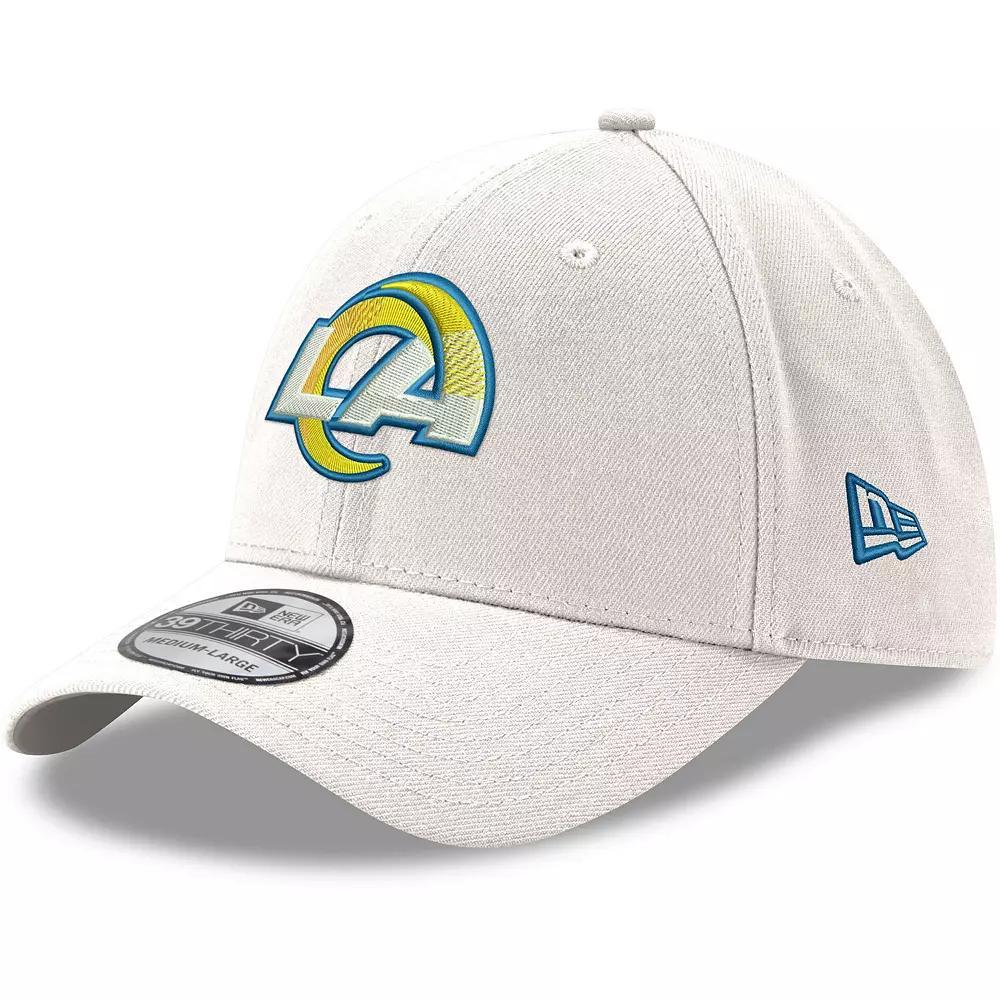 Men's New Era White Los Angeles Rams LA Logo Iced II 39THIRTY Flex Hat,  Product Image