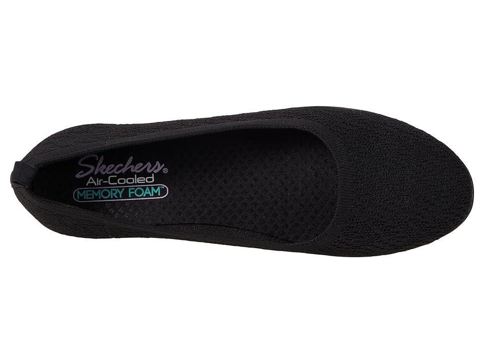 SKECHERS Cleo Flex Wedge - Flipside Black) Women's Shoes Product Image