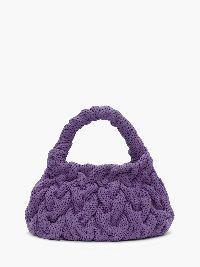 CABLE KNIT BAG - KNITTED TOP HANDLE BAG in purple | JW Anderson US  Product Image