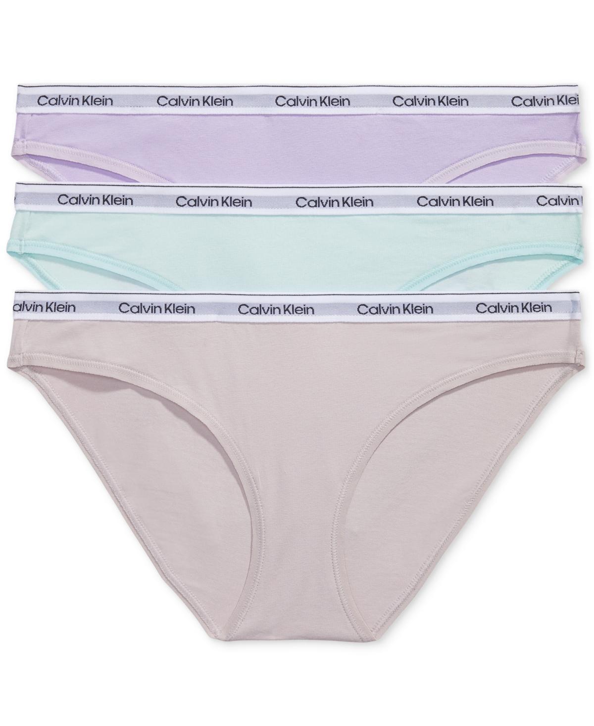 Calvin Klein Womens Modern Logo 3-Pack Bikini - Multi - S Product Image