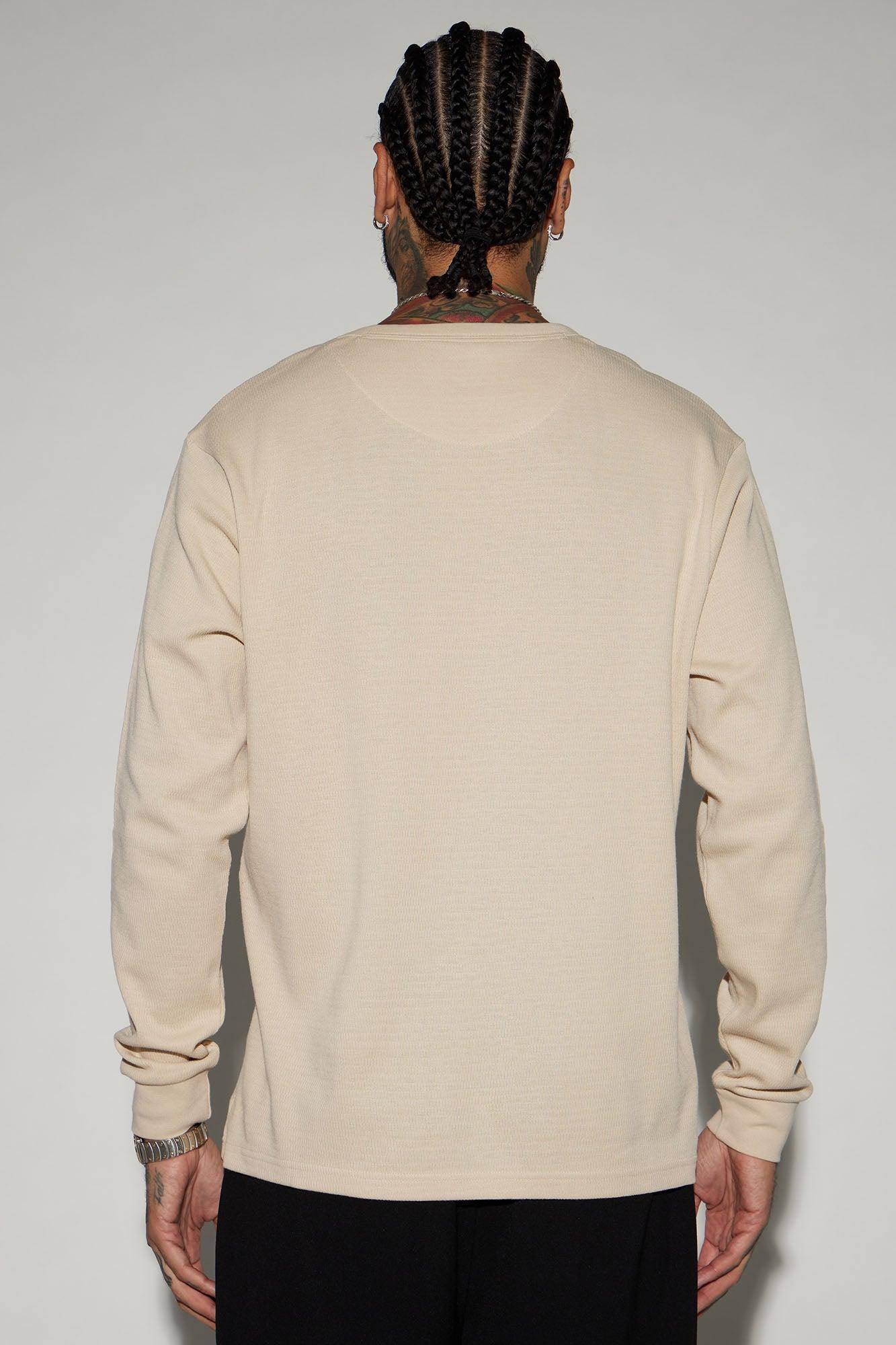 Composed Long Sleeve Tee - Beige Product Image