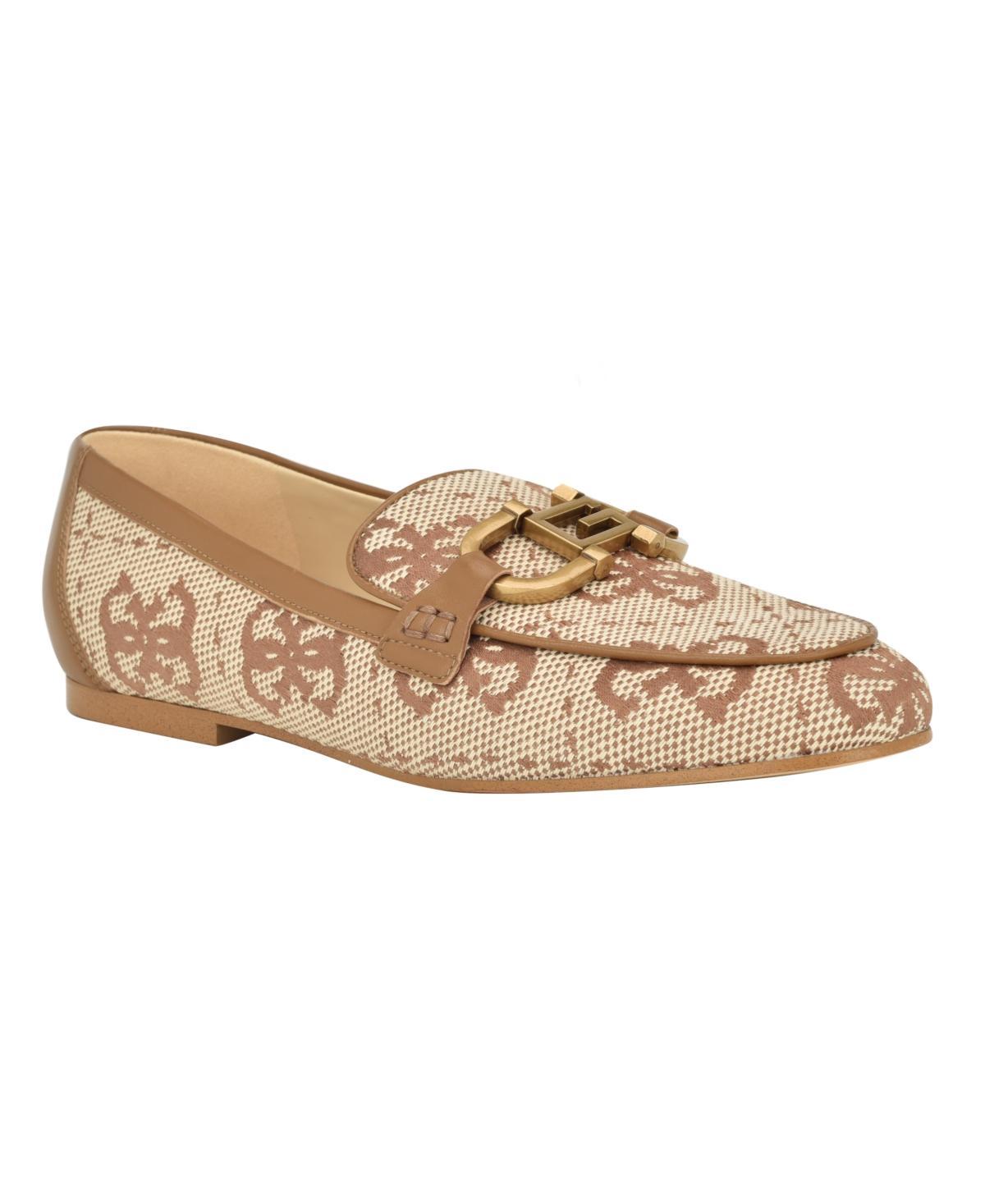 Guess Womens Isaac Slip On Flat Loafers with Hardware Product Image