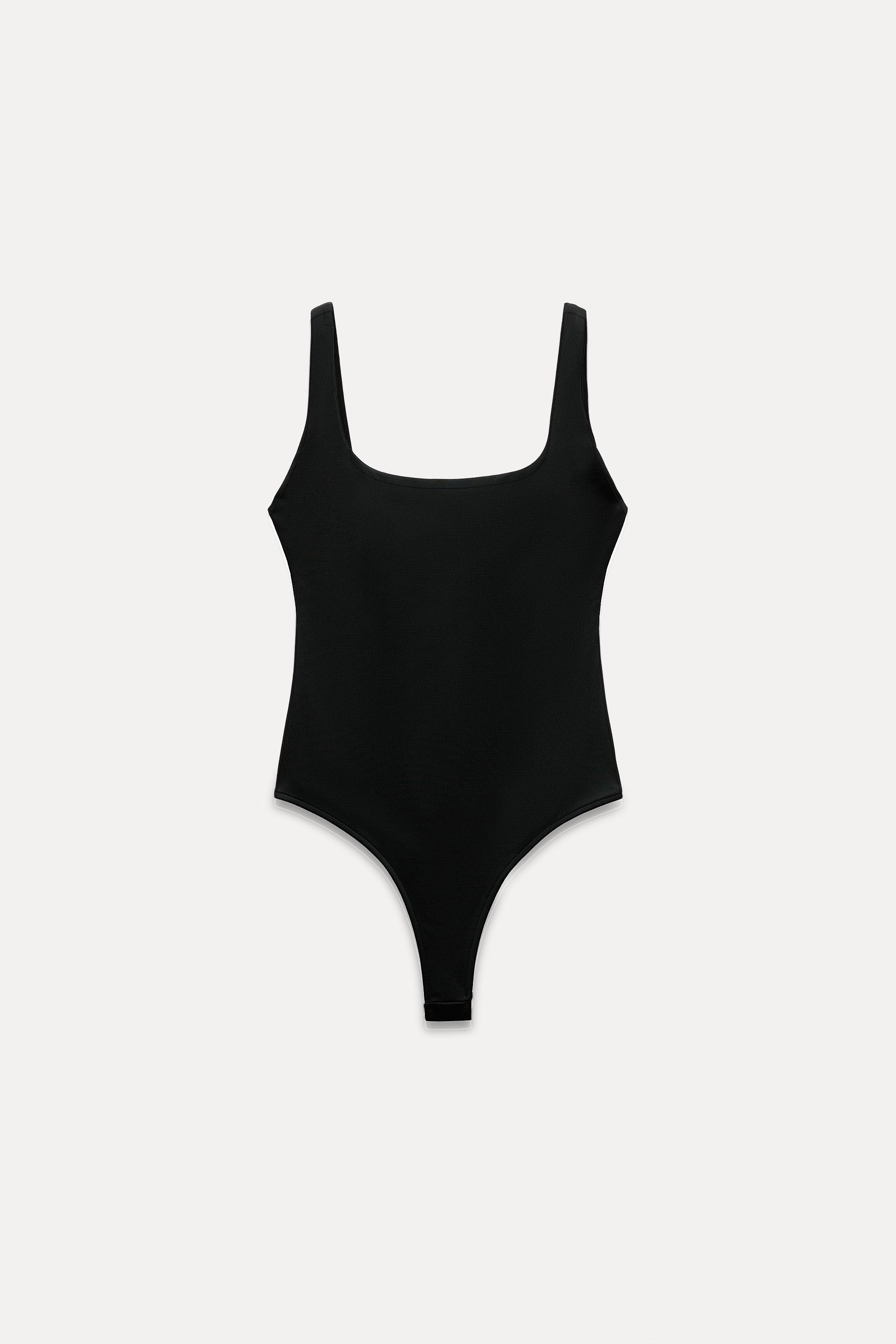 SQUARE NECK POLYAMIDE BODYSUIT Product Image