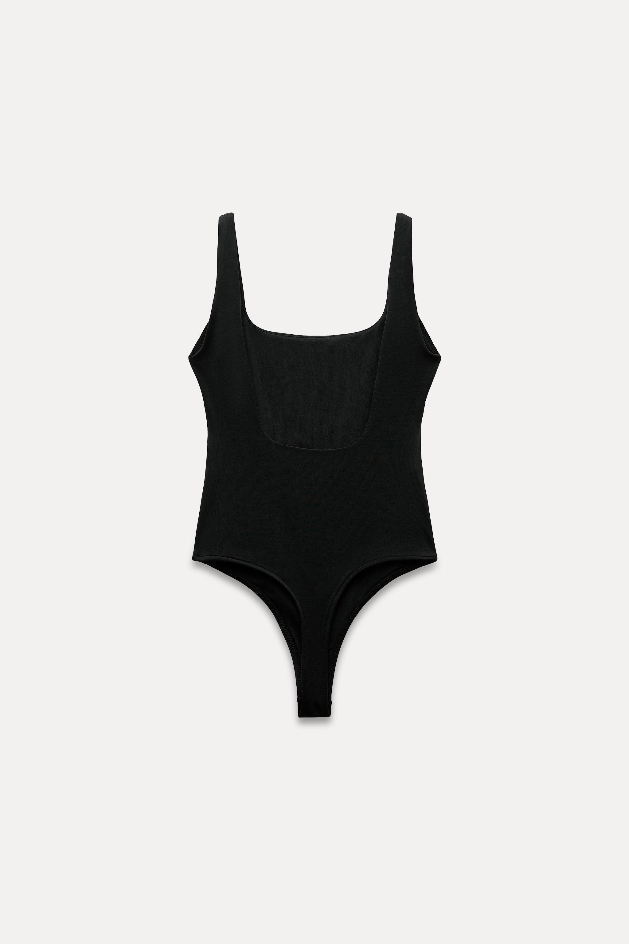 SQUARE NECK POLYAMIDE BODYSUIT Product Image