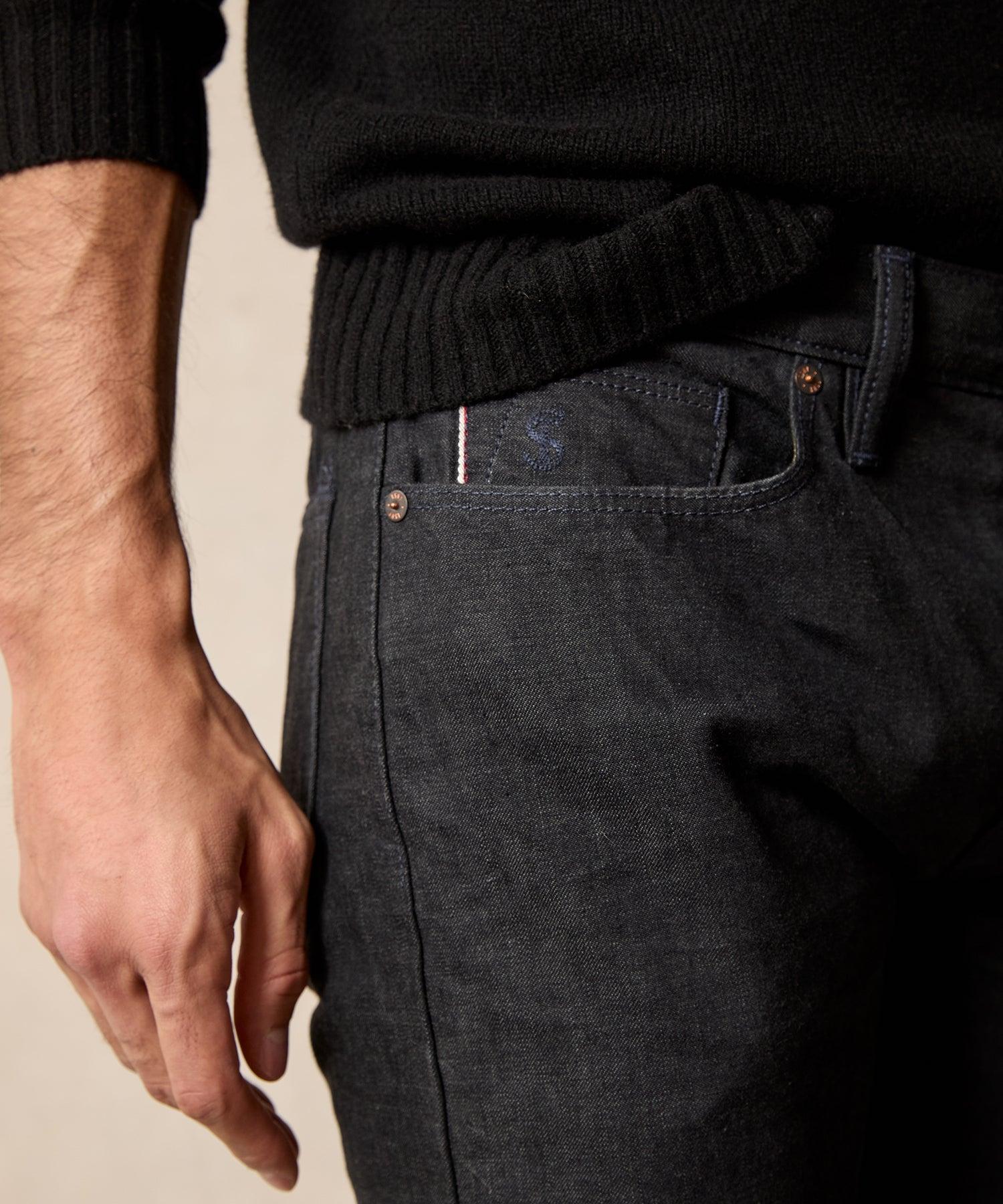 Slim Lightweight Japanese Selvedge Jean in Charcoal Product Image