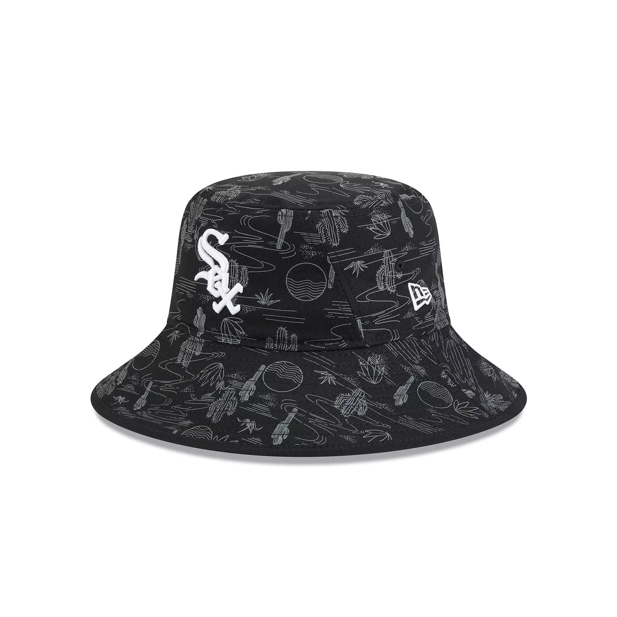 Men's New Era  Black Chicago White Sox 2025 Spring Training All Over Print Bucket Hat, Size: Large/XL Product Image