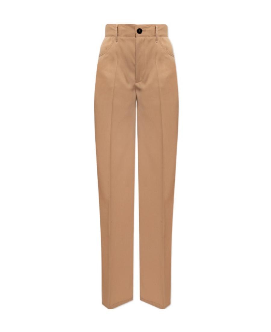 JIL SANDER High Waist Straight Leg Trousers In Nude Product Image