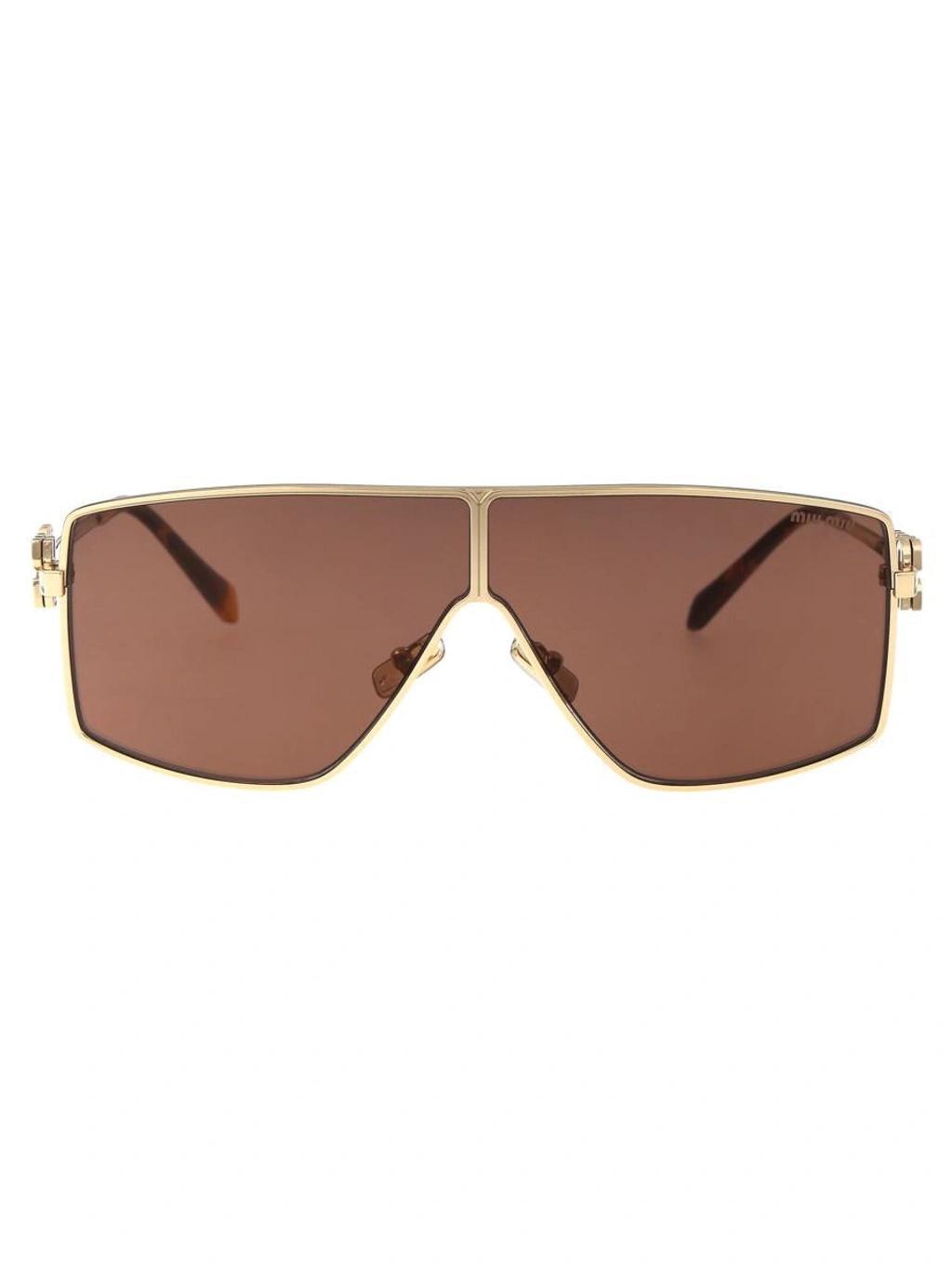 MIU MIU Sunglasses In Zvn70d Pale Gold Product Image