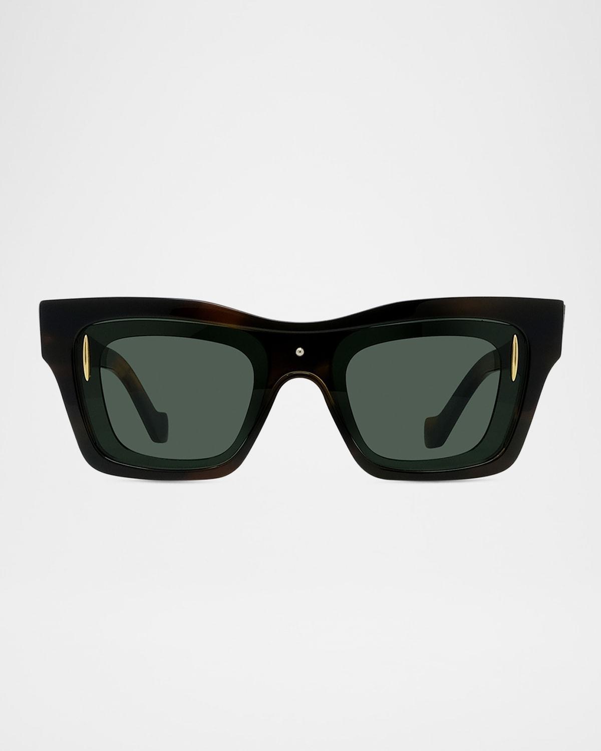 Mens Signature Layered Acetate Rectangle Sunglasses Product Image