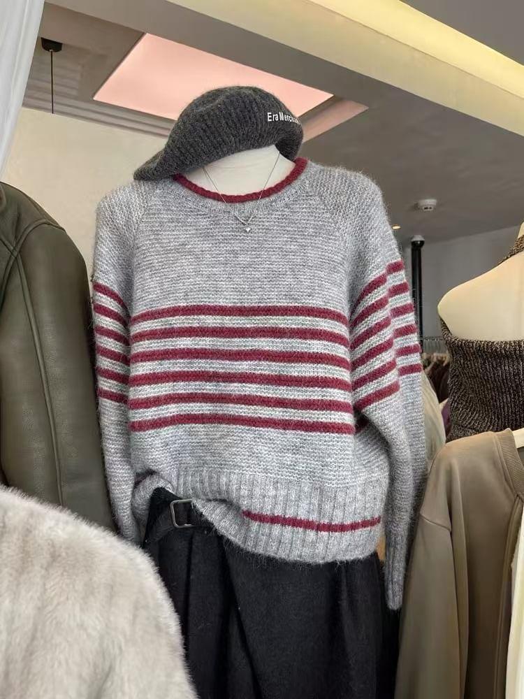 Crewneck Striped Sweater Product Image