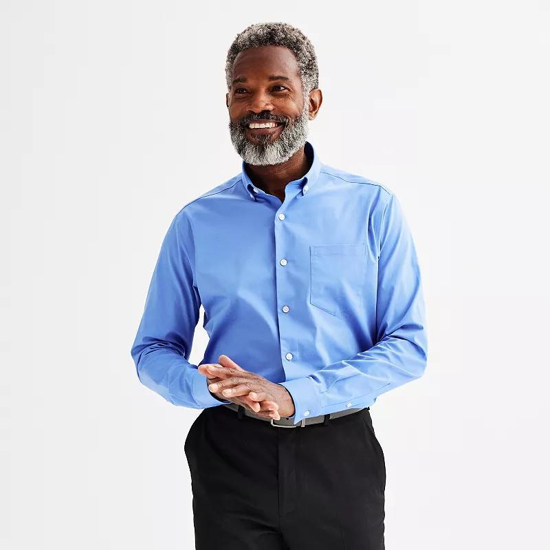 Men's Apt. 9® Wrinkle Free Regular-Fit Button Down Collar Dress Shirt,  Product Image