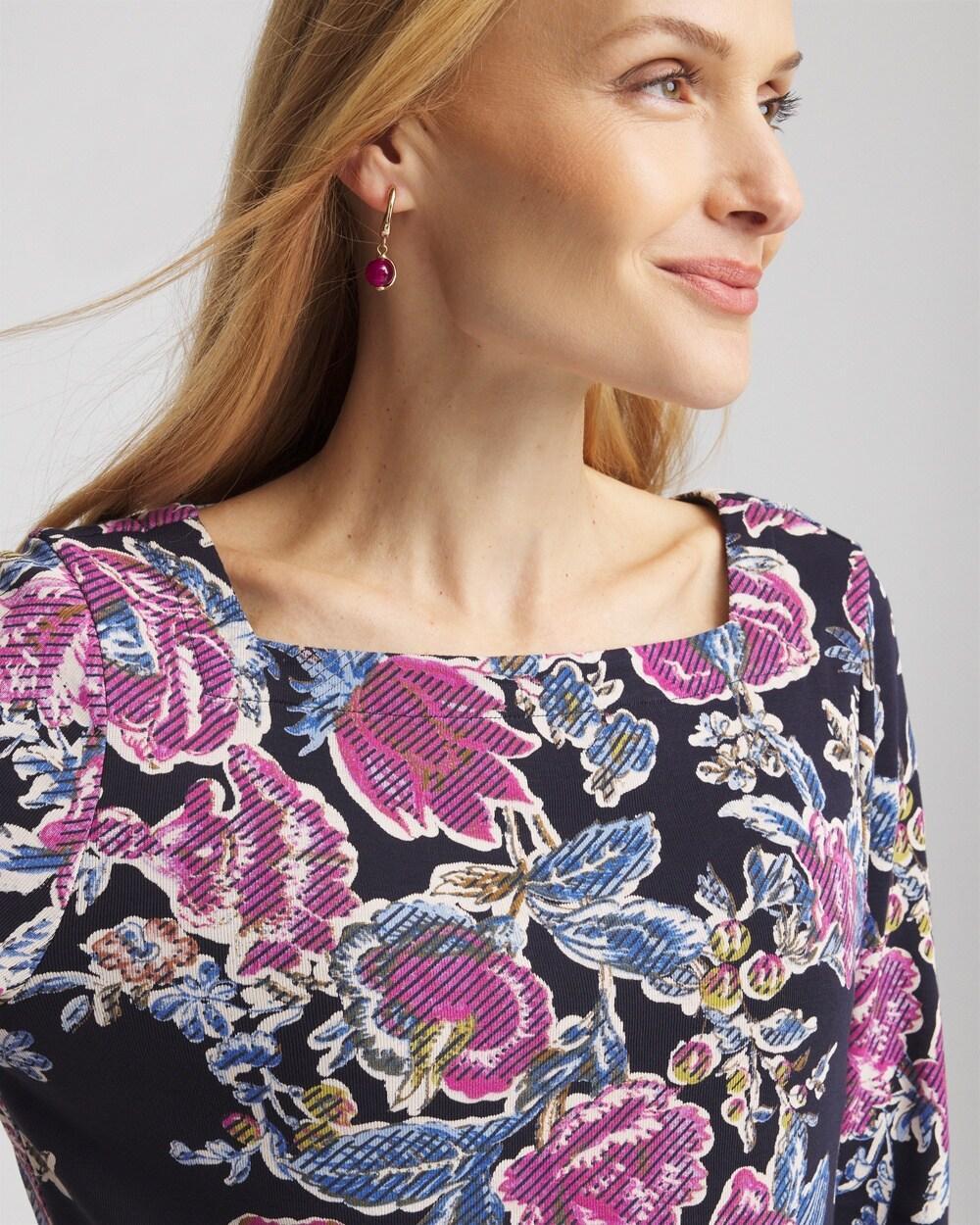 Floral Square Neck Tunic Product Image