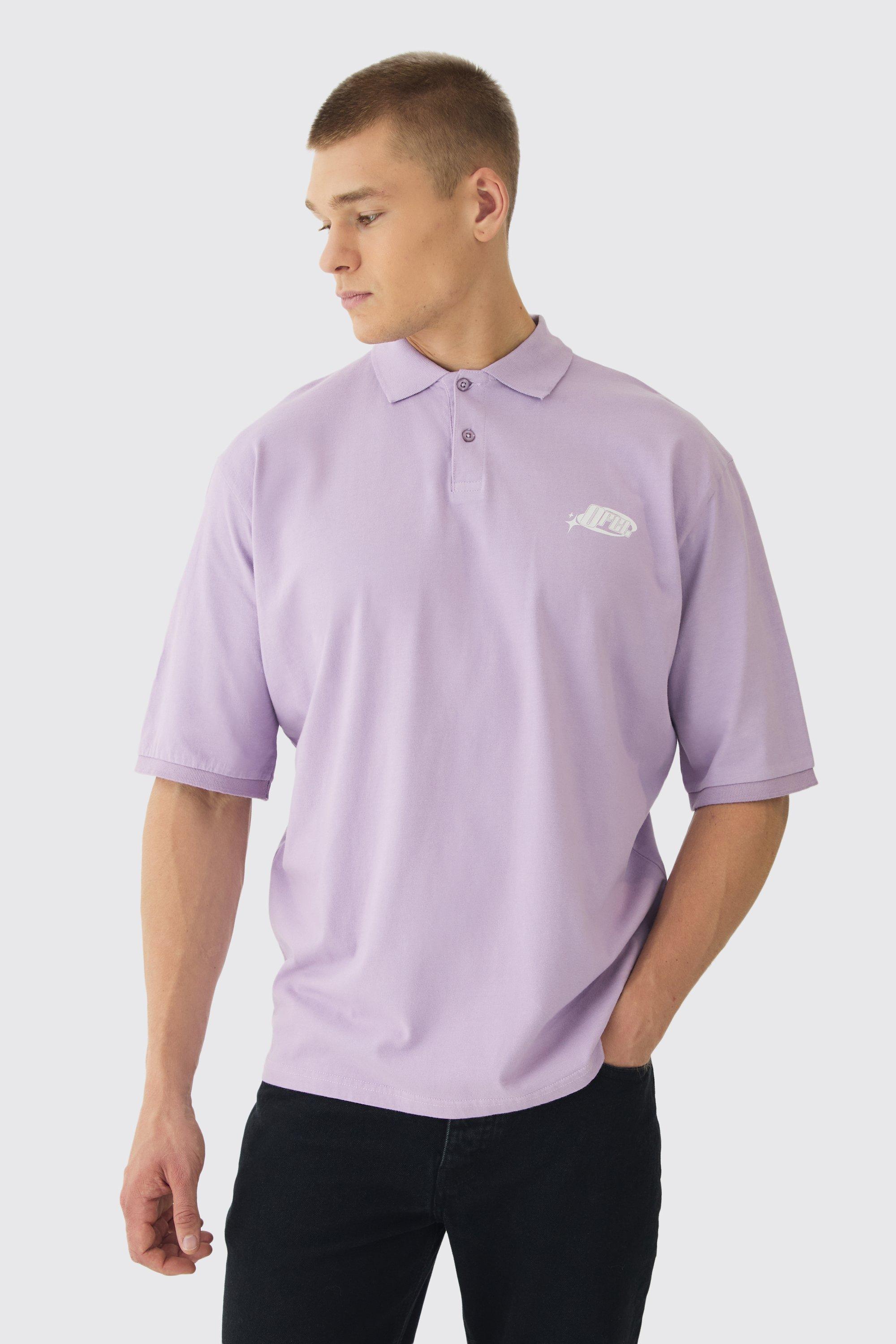 Oversized Half Sleeve Golf Wash Polo | boohooMAN USA Product Image