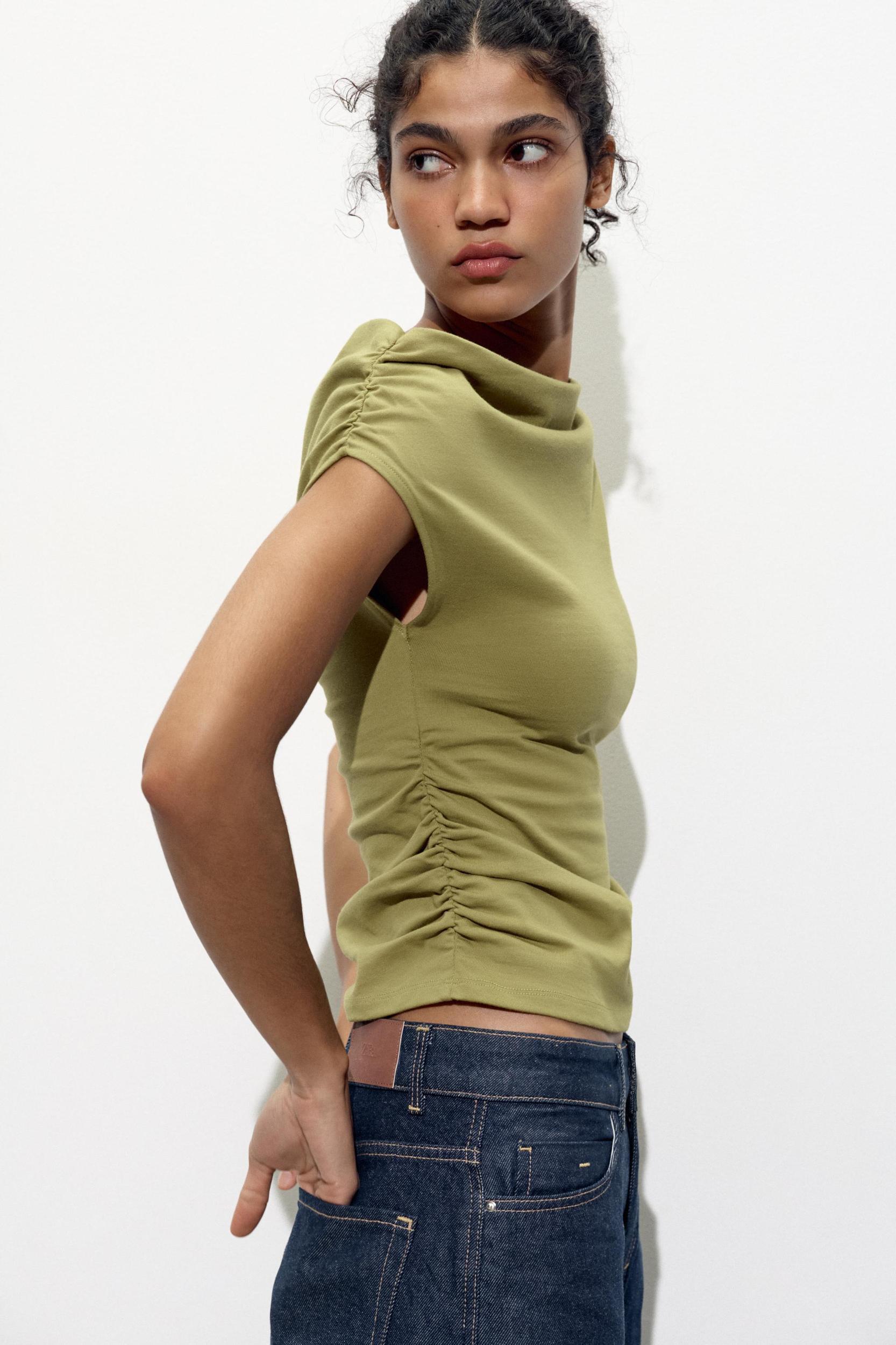 RUCHED ASYMMETRIC T-SHIRT Product Image